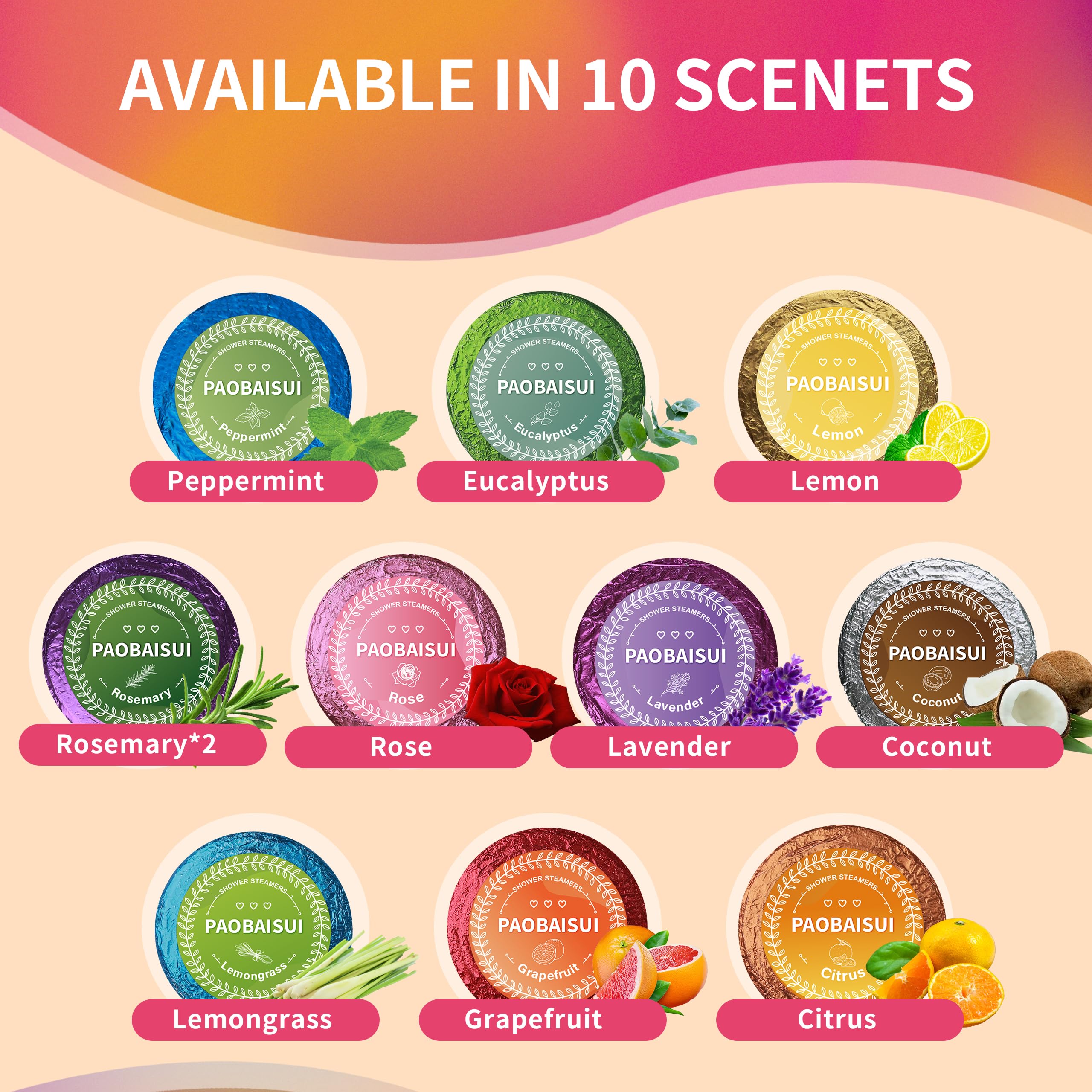 20 Pack Aromatherapy Shower Steamers with Essential Oils - Relaxing Bath Bombs for Women, Stress Relief Spa Gifts, Birthday Present for Her - Perfect for Self-Care, Mother's Day & Holiday Gifts