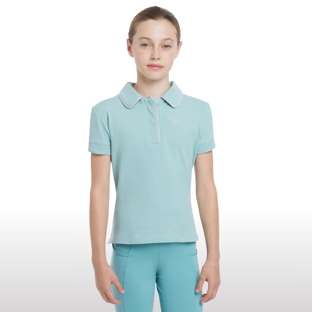LeMieux Young Rider Short Sleeve Polo Shirt - Breathable Equestrian Riding Shirt for Girls & Boys - Perfect for Horseback Riding, Training & Competitions