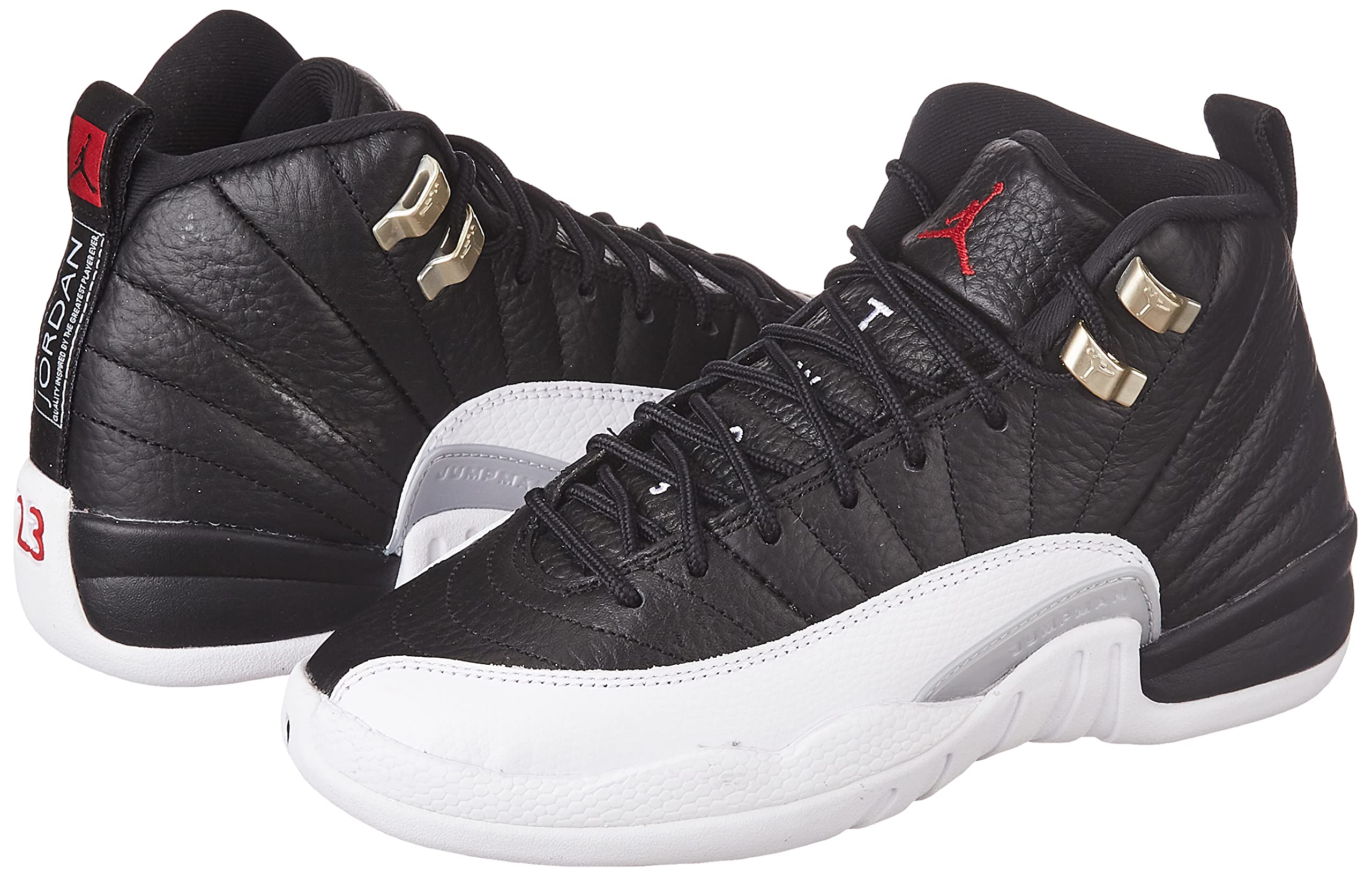 Jordan Youth Air 12 Retro GS 153265 006 Playoffs Basketball Shoes 2022 Edition - Size 4.5Y for Kids - Perfect for School, Sports & Casual Wear