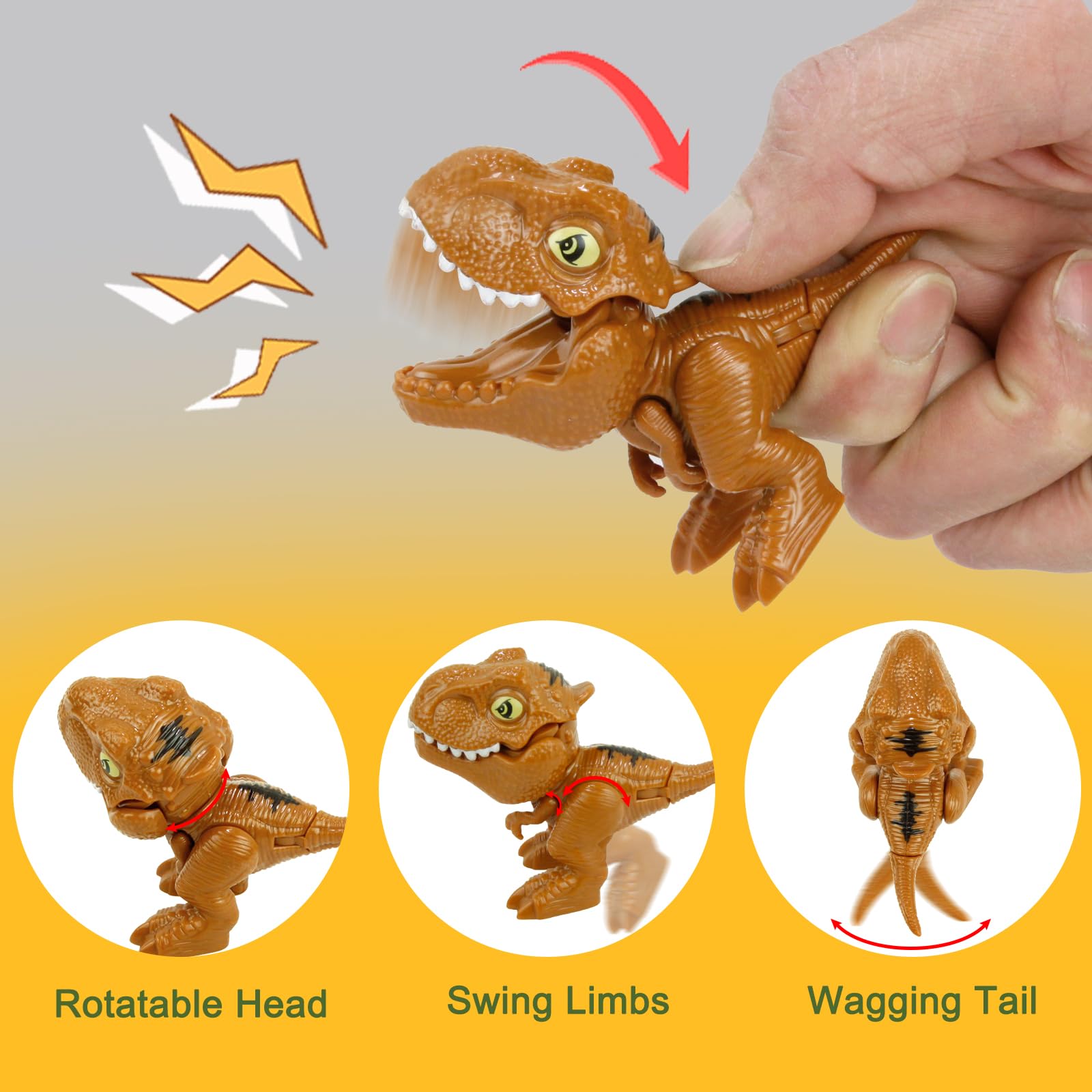 Sealive Dinosaur Toys for Kids Ages 3-5 - 4 Pack Baby T-Rex Dino Eggs for Imaginative Play, Birthday Party Favors & STEM Learning - Perfect for Preschool Education, Dinosaur Themed Parties & Creative Playtime