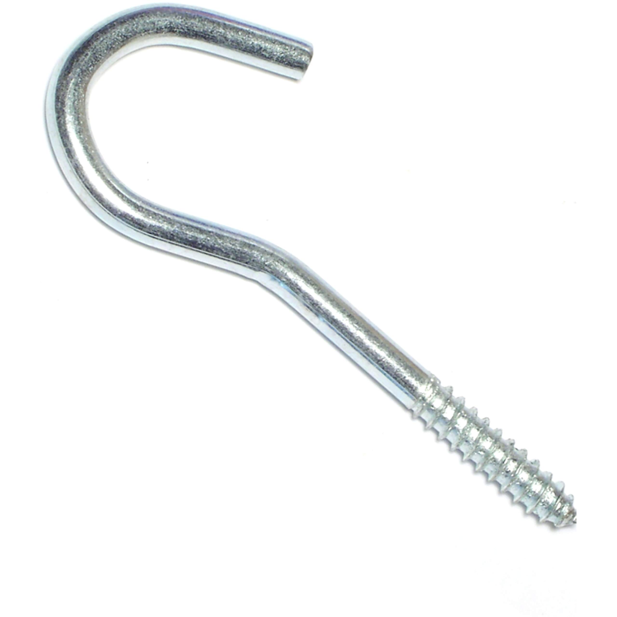 10 Pack Round Screw Hooks 4 Inch 3-7/8 Inch Heavy Duty Hanging Hooks for Home Organization, Garage Storage, and DIY Projects