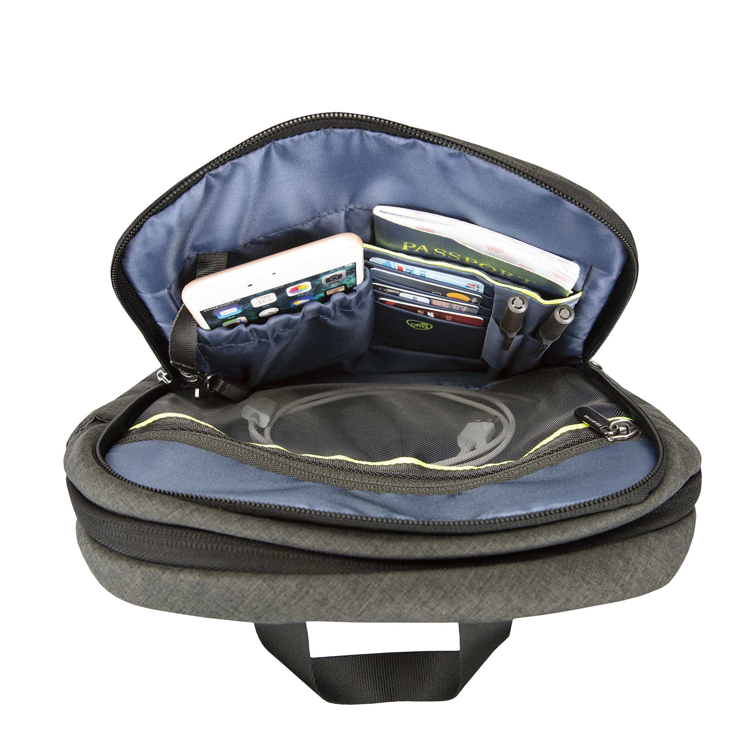 Travelon Anti-Theft Crossbody Bag for Men & Women - Secure RFID Blocking Travel Purse with Adjustable Strap - Perfect for Commuting, Sightseeing & Daily Use