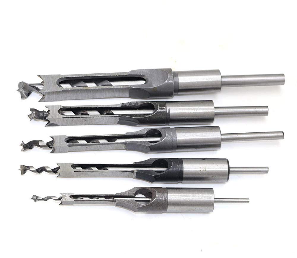 High-Speed Steel (HSS) Twist Drill Bit Set - 8mm Woodworking Drill Kit with Square Auger & Mortising Chisel | Perfect for DIY Projects, Furniture Making & Home Renovations