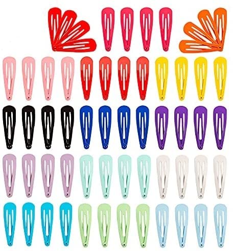 Fashion Hair Clips for Girls - 10 Pack Non-Slip Metal Bow Barrettes for Toddlers & Kids (2 Inch, Multiple Colors) - Perfect for School, Parties & Daily Hair Styling