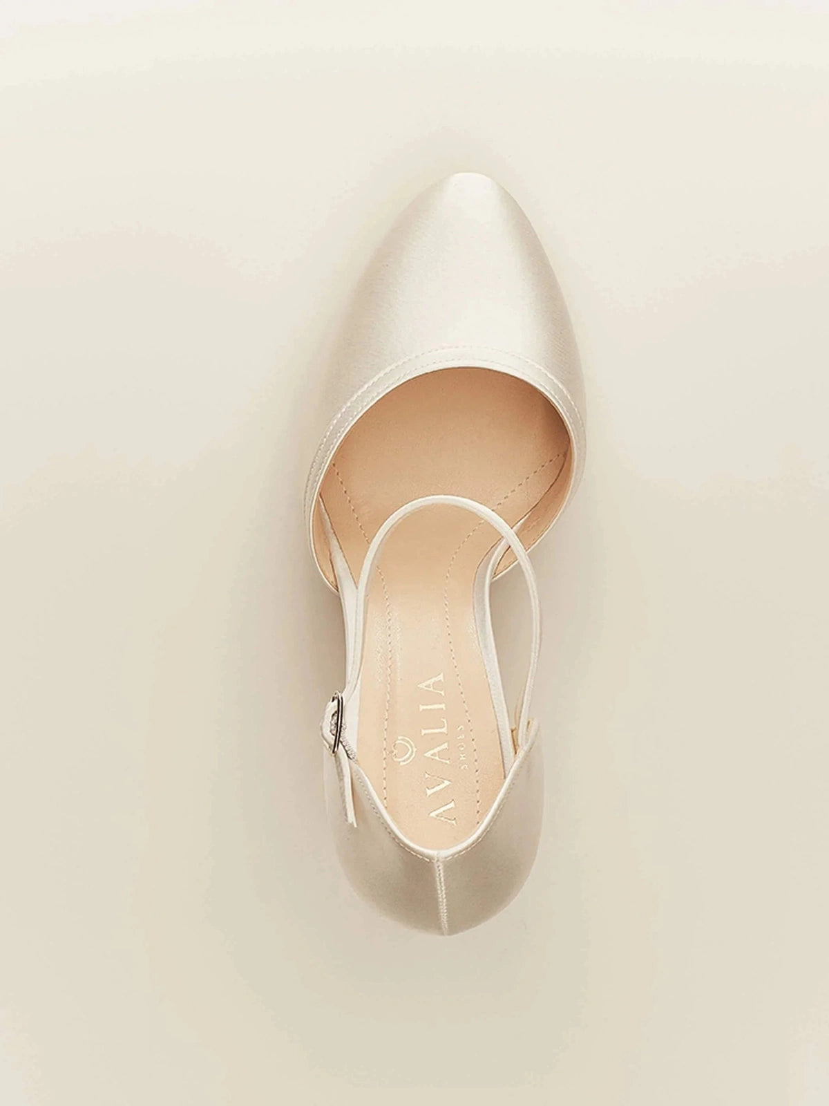 Ivory Satin Wedding Shoes for Women - Elegant Ankle Strap Stiletto Heels Size 5 | Perfect for Bridal Party, Prom, Evening Gala & Formal Occasions