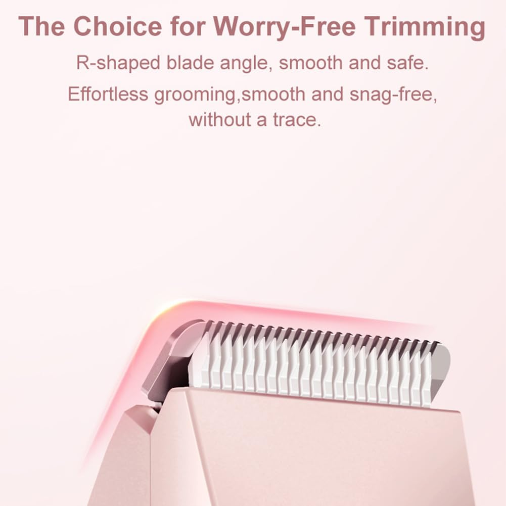 Ezme Trimmie 2.0 Women's 2-in-1 Electric Razor & Bikini Trimmer - Blue | Painless Hair Removal for Legs, Underarms & Sensitive Areas | Waterproof Shaver for Shower & Travel Use