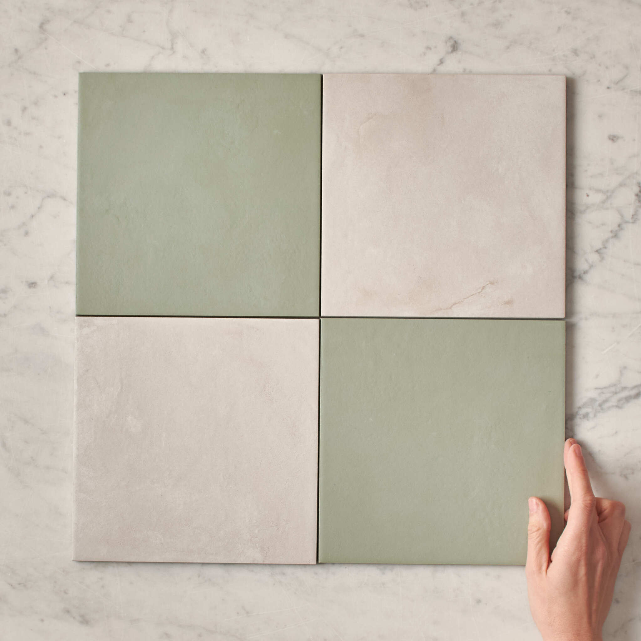 Bronte Checkerboard Sage & White Tile - Stylish Kitchen Backsplash & Bathroom Wall Decor for Modern Homes