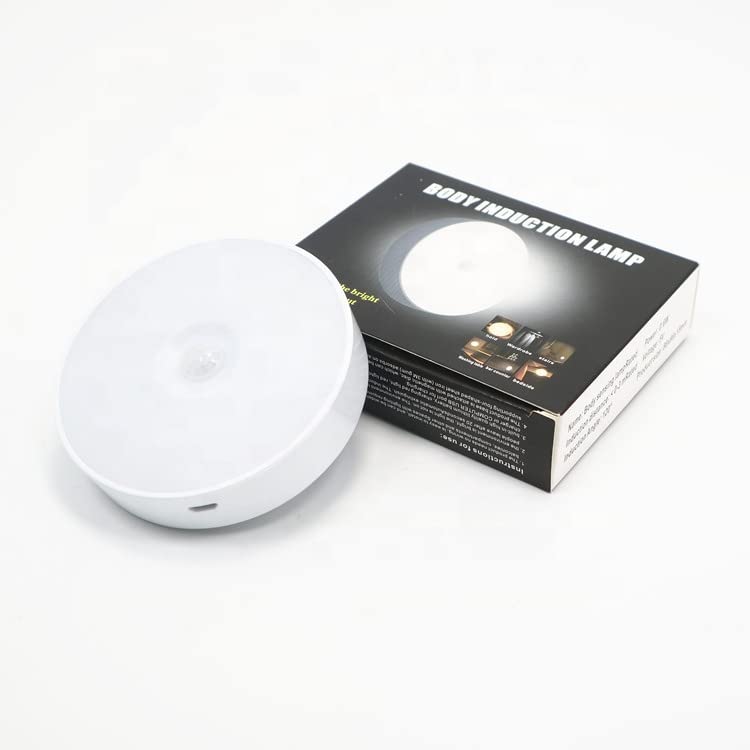 V88R® Motion Sensor Night Light - Battery Powered LED Stick-On Wall Light for Hallway, Garage, Bathroom, Cabinet - Auto On/Off for Safety & Convenience - Perfect for Bedrooms, Stairs, Closets and Dark Areas