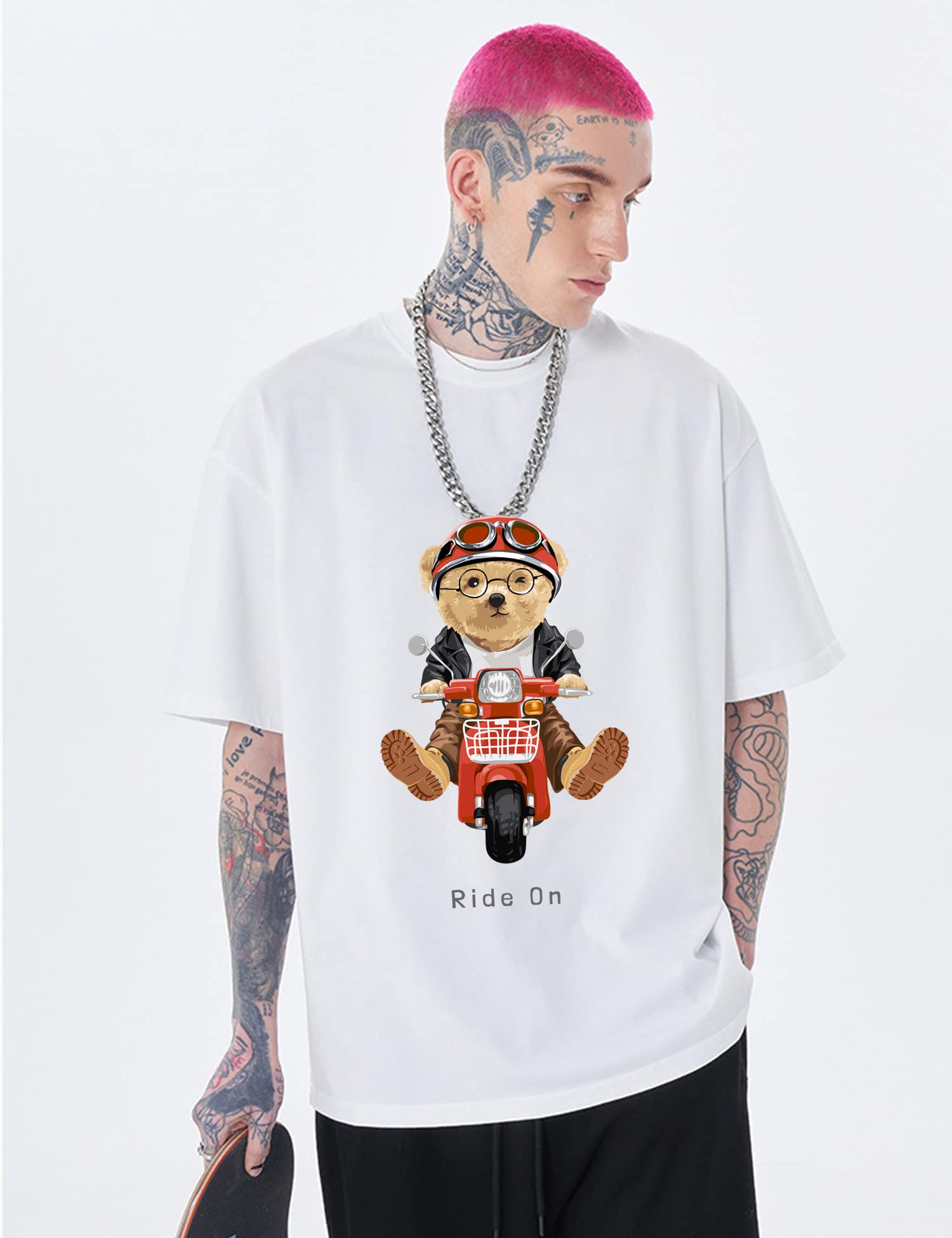 Funny Cute Teddy Bear Graphic T-Shirt for Men & Women - Streetwear Cartoon Tee - Perfect for Casual Wear, Gifts & Street Fashion