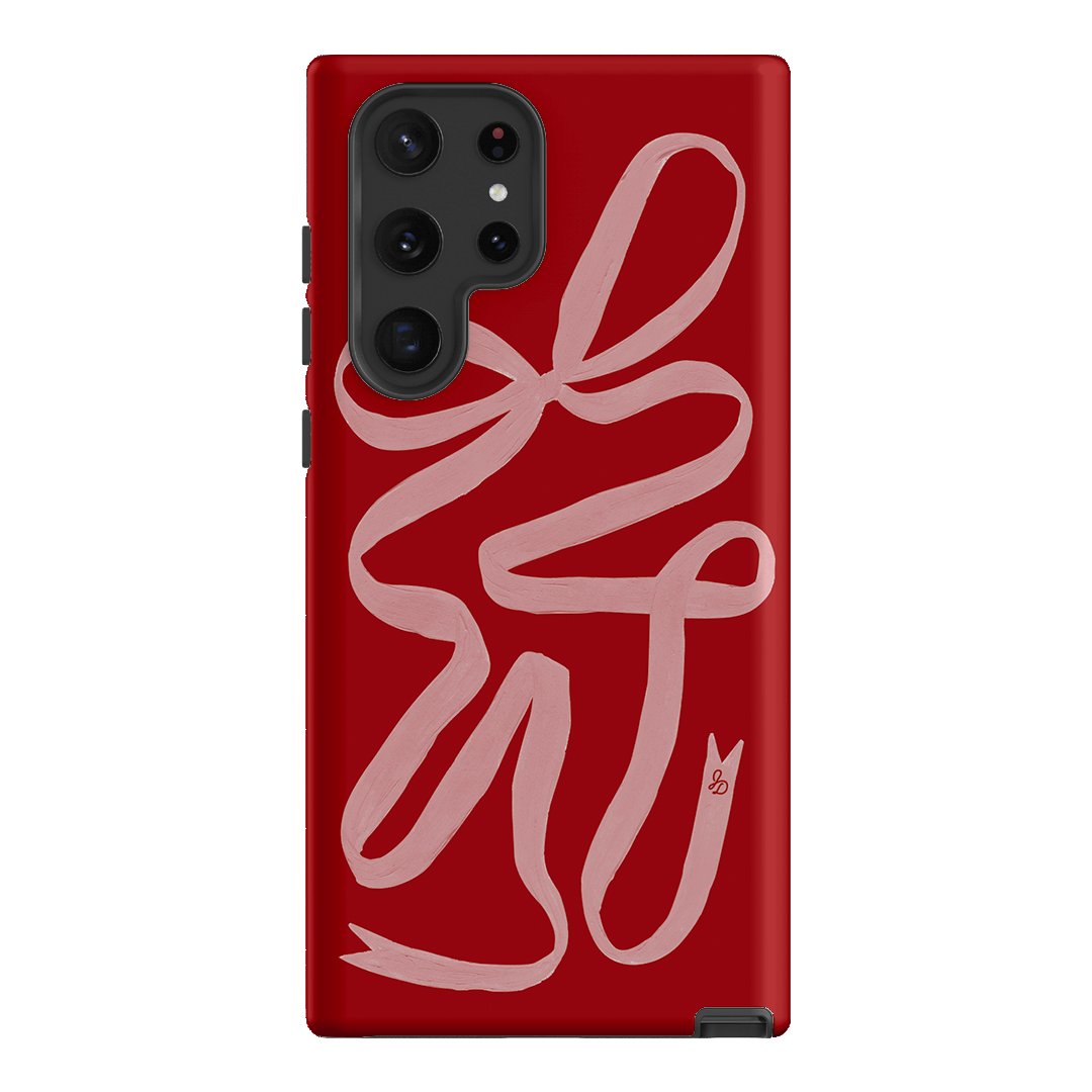 Cupid's Bow Ribbon Phone Case for iPhone & Samsung - Elegant Valentine's Day Gift for Her, Romantic Couple Accessory | Perfect for Dating, Anniversaries & Special Occasions