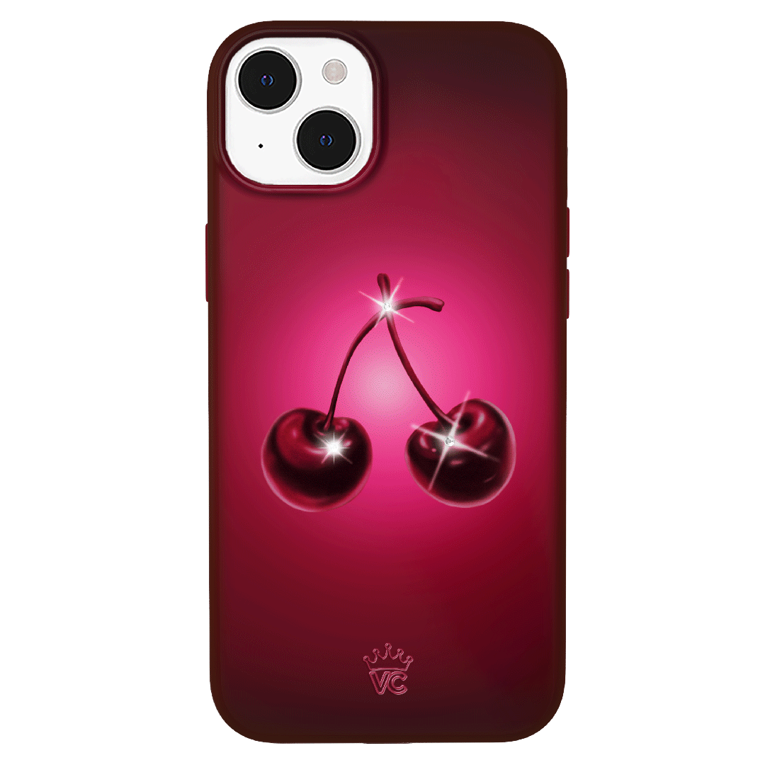 Black Cherry Crystal iPhone Case - Elegant & Durable Phone Cover for iPhone Models - Perfect for Everyday Use, Travel & Gifting