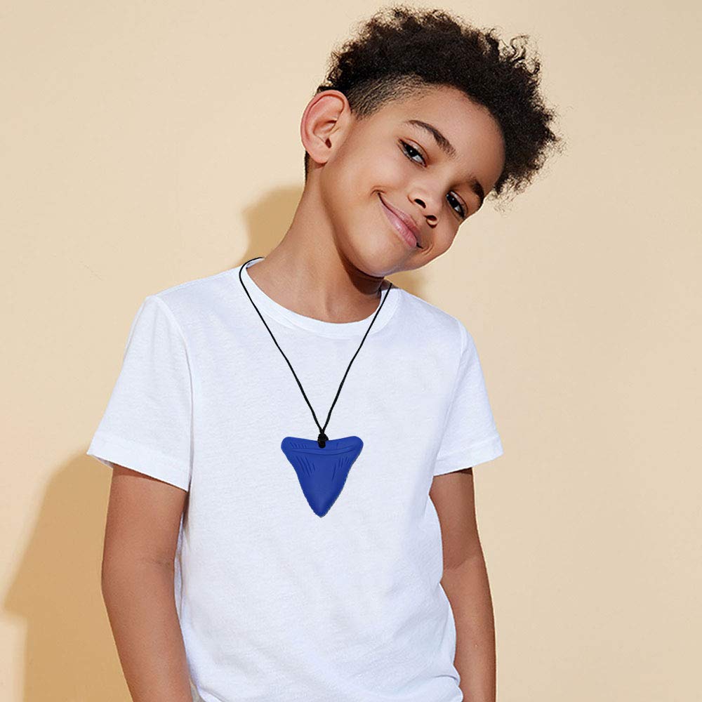3 Pack Silicone Chewy Necklace for Sensory Kids - Autism, ADHD & Anxiety Relief Toys - Reduce Chewing & Fidgeting for Boys, Girls & Adults - Perfect for School, Travel & Stress Relief