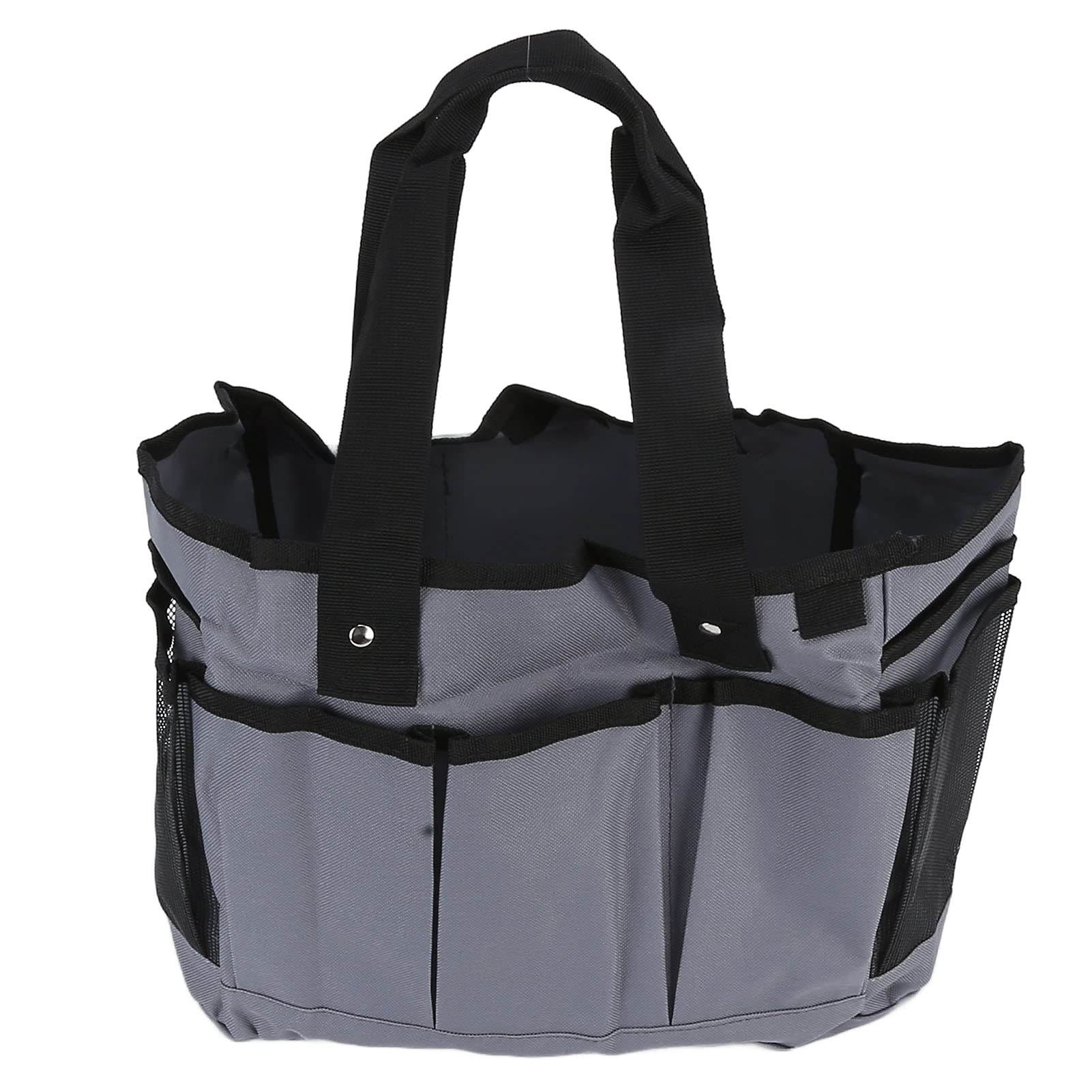 AUHX Large Garden Tote Bag with 11 Pockets - Durable Portable Gardening Tool Organizer for Storing Shovels, Pruners & Supplies (Grey) | Perfect for Outdoor Gardening, Landscaping & Yard Work