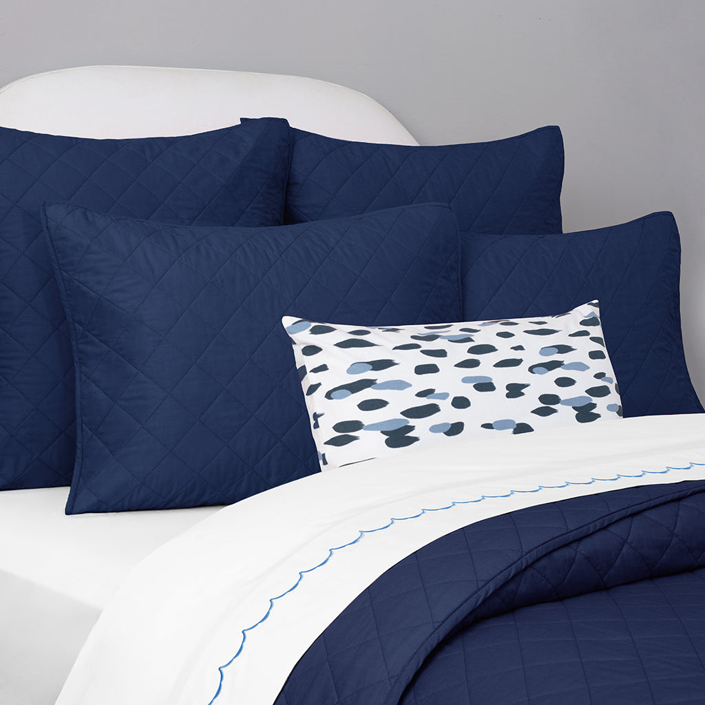 Navy and Dusk Blue Brushstrokes Decorative Throw Pillow Cover - Soft & Stylish Accent for Sofa, Bed, Couch - Perfect for Living Room, Bedroom, Nursery Decor