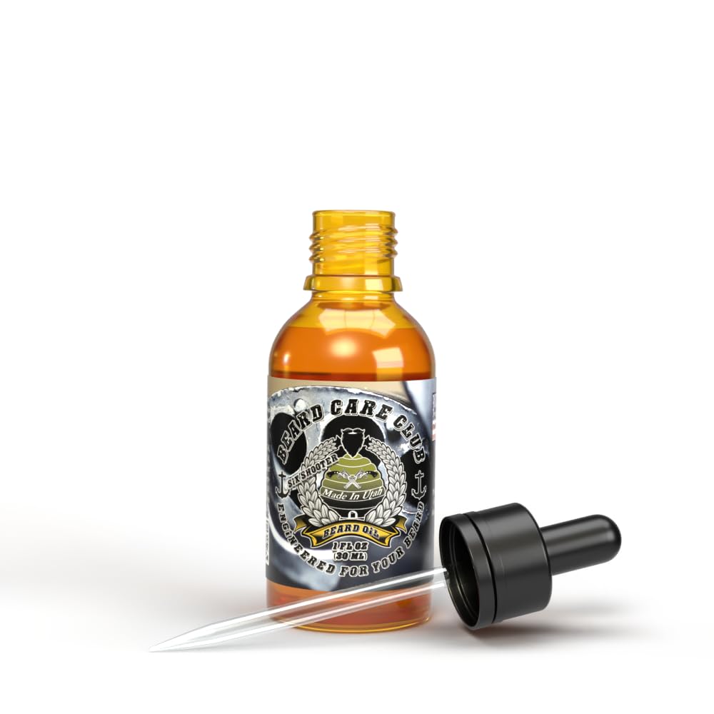 Premium Six Shooter Beard Oil for Men - Natural Growth & Conditioning - Grooming Kit for Soft, Healthy Facial Hair - Perfect for Daily Use & Gift Giving