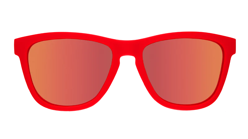 Goodr Sunglasses Royal Canadian Face Mounties - Polarized UV Protection Running Cycling Sports Sunglasses for Men & Women - Perfect for Outdoor Activities, Hiking, and Beach Days