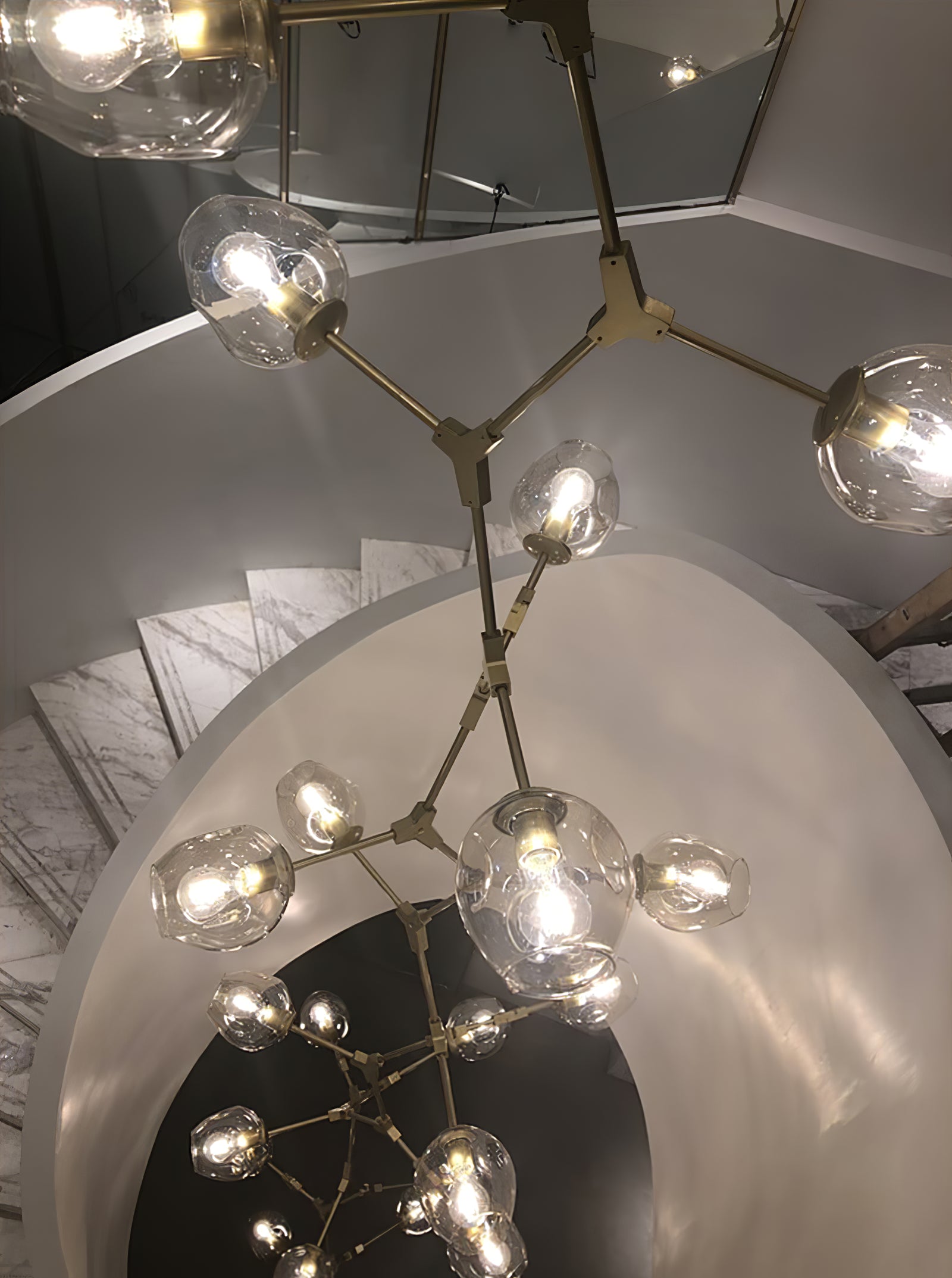 Modern Bifurcation Bubble Chandeliers - Elegant Crystal Glass Pendant Lighting Fixture for Dining Room, Living Room, or Bedroom Decor