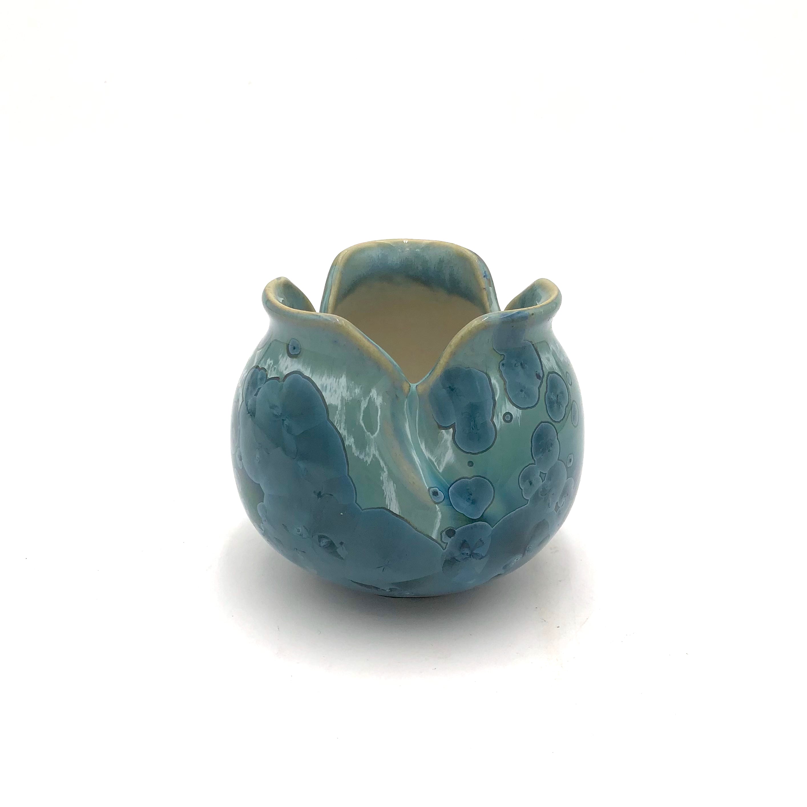 Bear Hollow Pottery Handcrafted Tulip Vase #3 - Elegant Floral Arrangement Centerpiece for Home Decor, Wedding, and Special Occasions