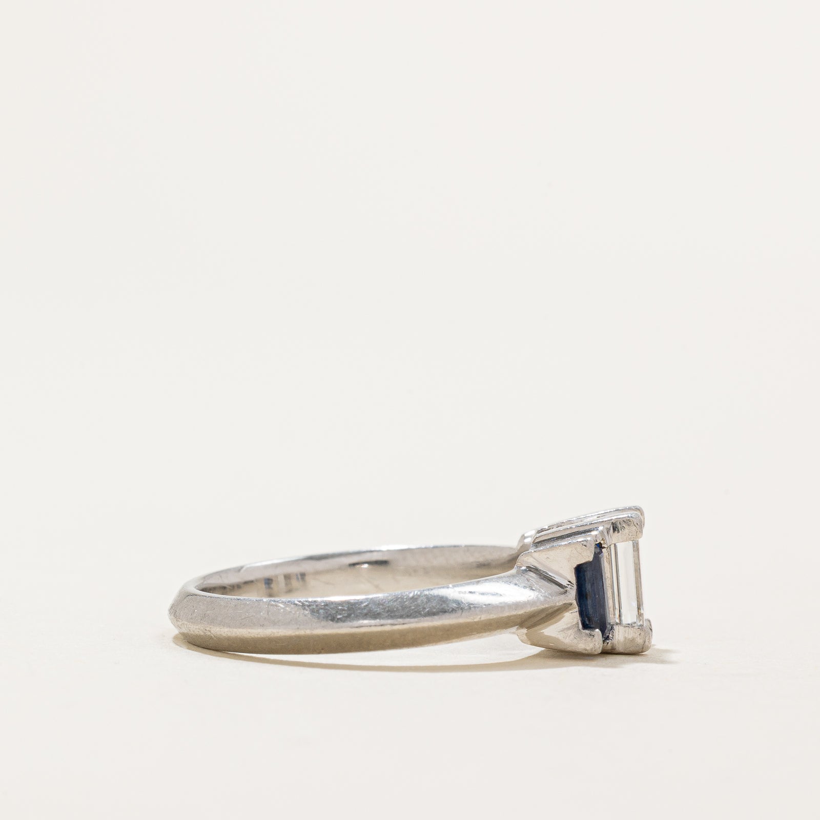 0.75ct Diamond & Sapphire Engagement Ring for Women - 0.70ctw Princess Cut Wedding Band Size 7 - Perfect for Proposals, Anniversaries & Special Occasions