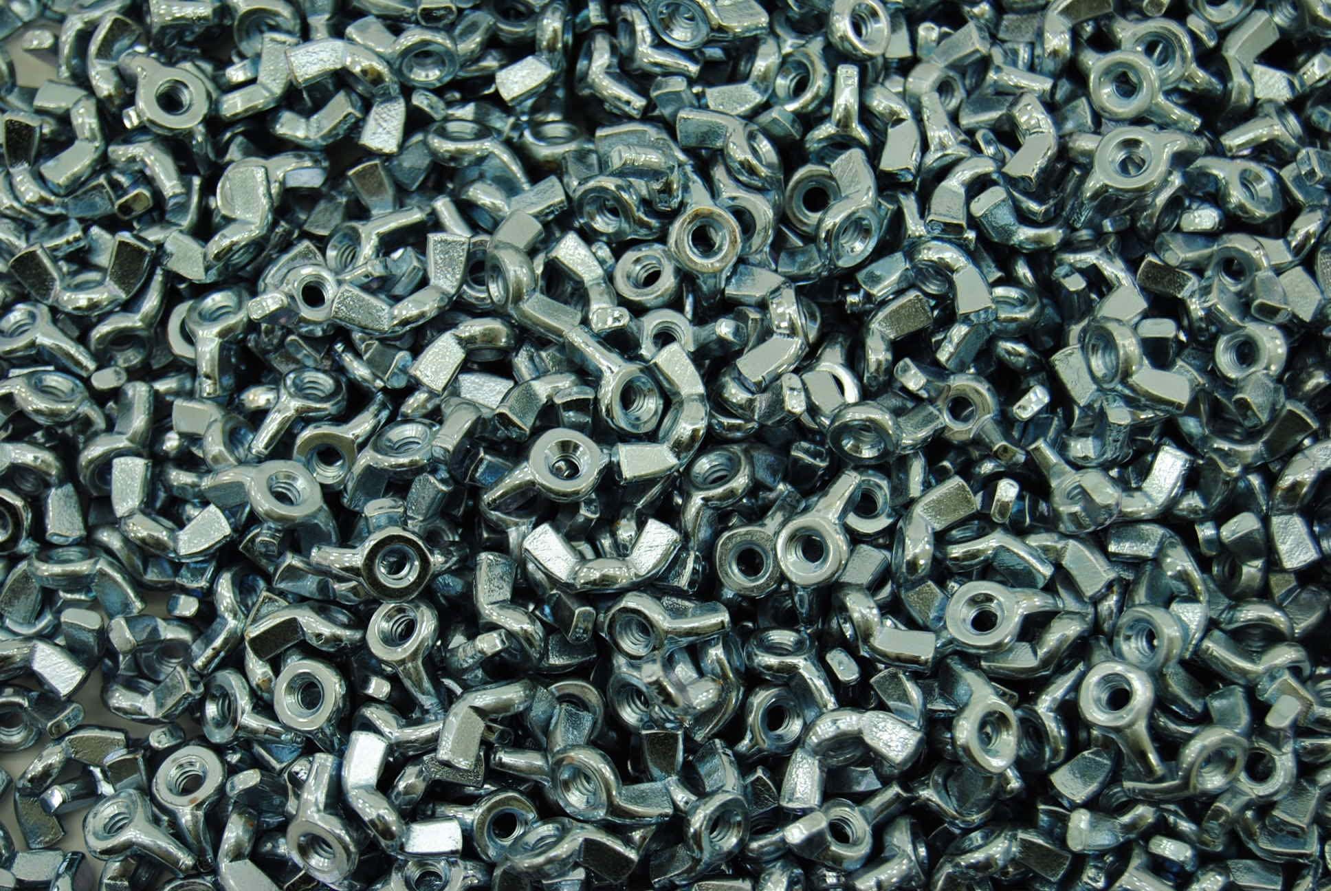 500 Pack 6-32 Zinc Plated Forged Wing Nuts - #6 Machine Thread - Ideal for DIY Projects, Furniture Assembly, and Industrial Applications