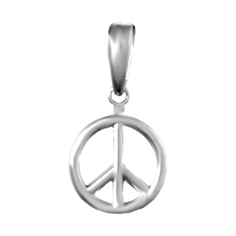 925 Sterling Silver Peace Symbol Charm Pendant - 3D High Polish Design for Necklaces, Bracelets & Jewelry Making - Perfect for Gifts, Everyday Wear & Spiritual Style