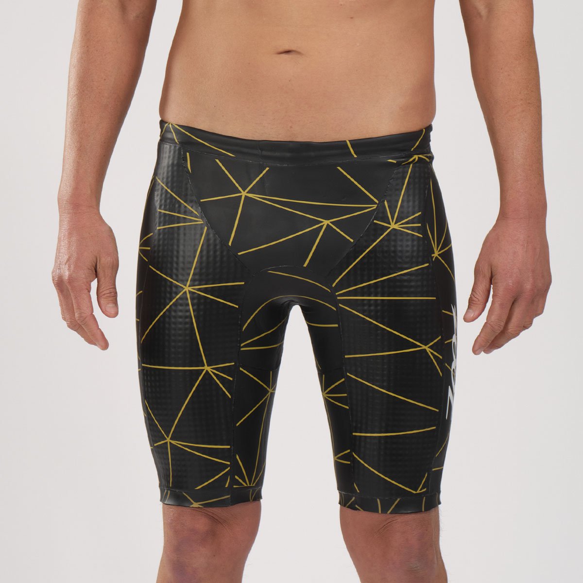 Men's ULTRA Buoyancy Swim Shorts - Gold Color Quick-Dry Beach Shorts for Swimming, Surfing & Water Sports