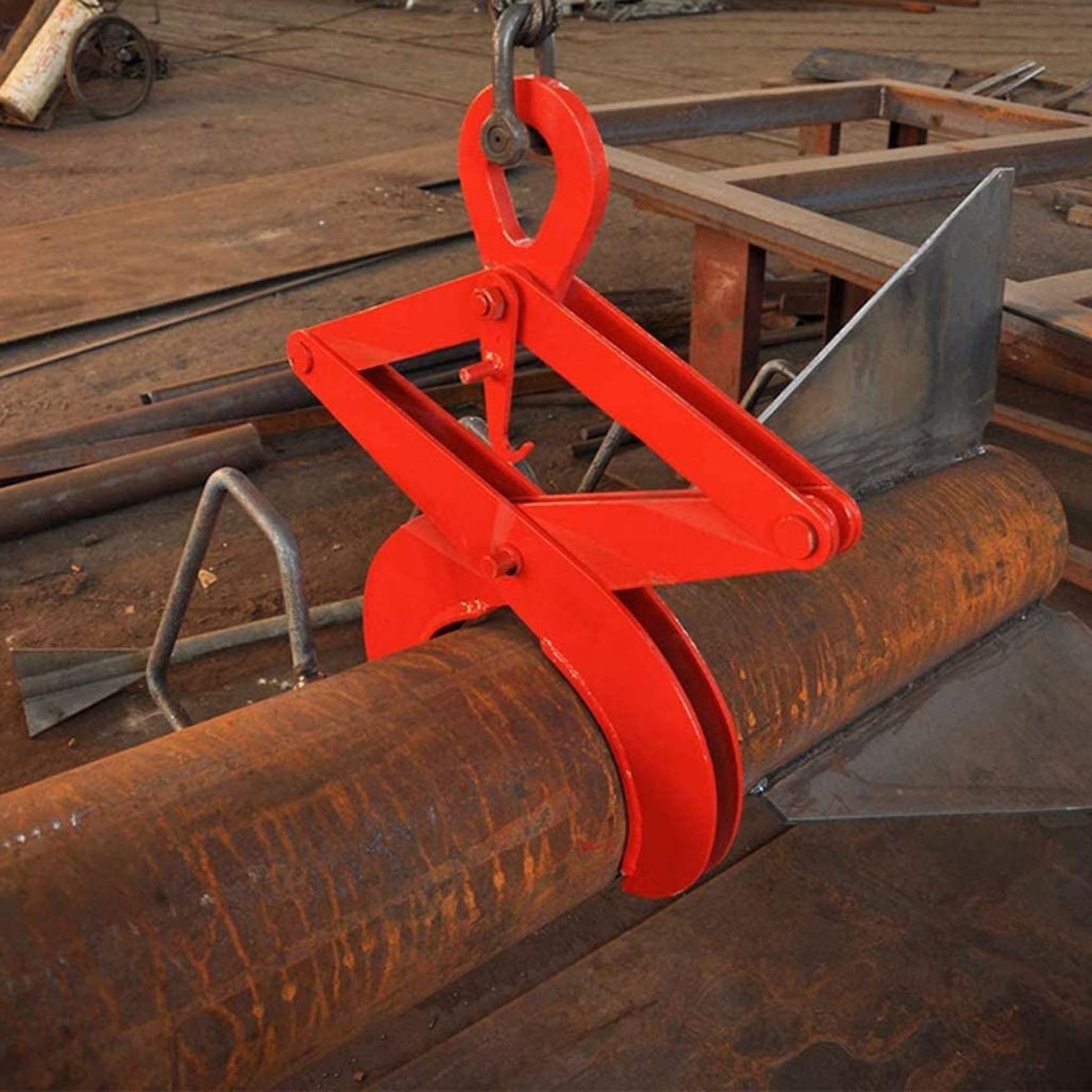 Heavy Duty Pallet Puller Clamp for Forklift & Hoisting - Wood & Boards Handling