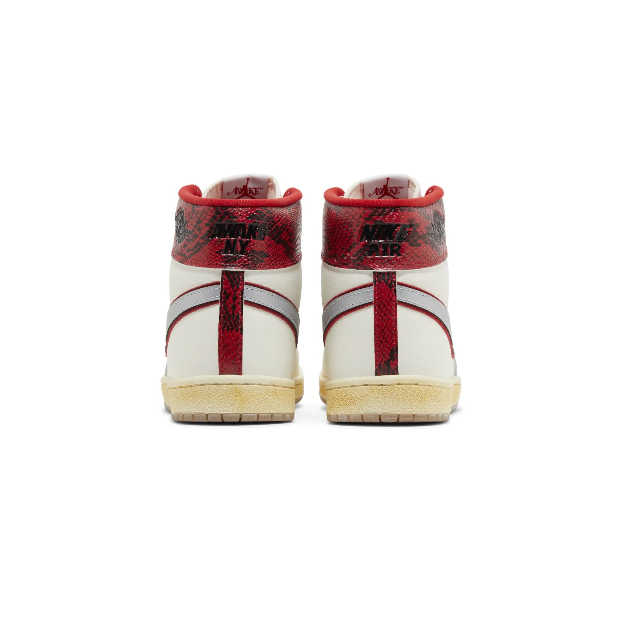 Air Jordan Air Ship x Awake NY 'Sail/Black University Red' Sneakers (2024) - Men's Basketball Shoes for Streetwear & Casual Style