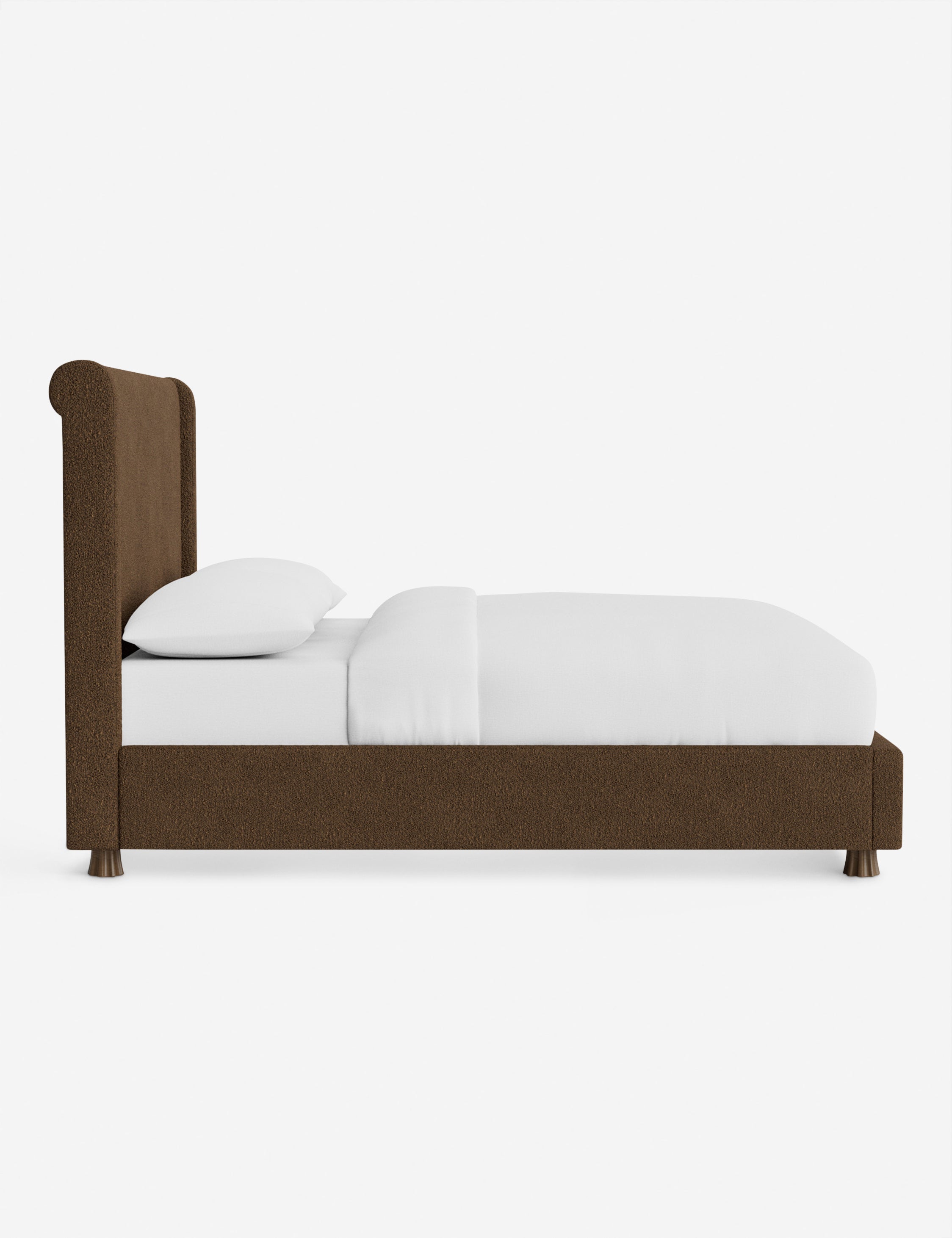 Domme Platform Bed by DISC Interiors - Modern Minimalist Wooden Bed Frame with Low Profile Design | Perfect for Contemporary Bedrooms, Lofts & Small Spaces