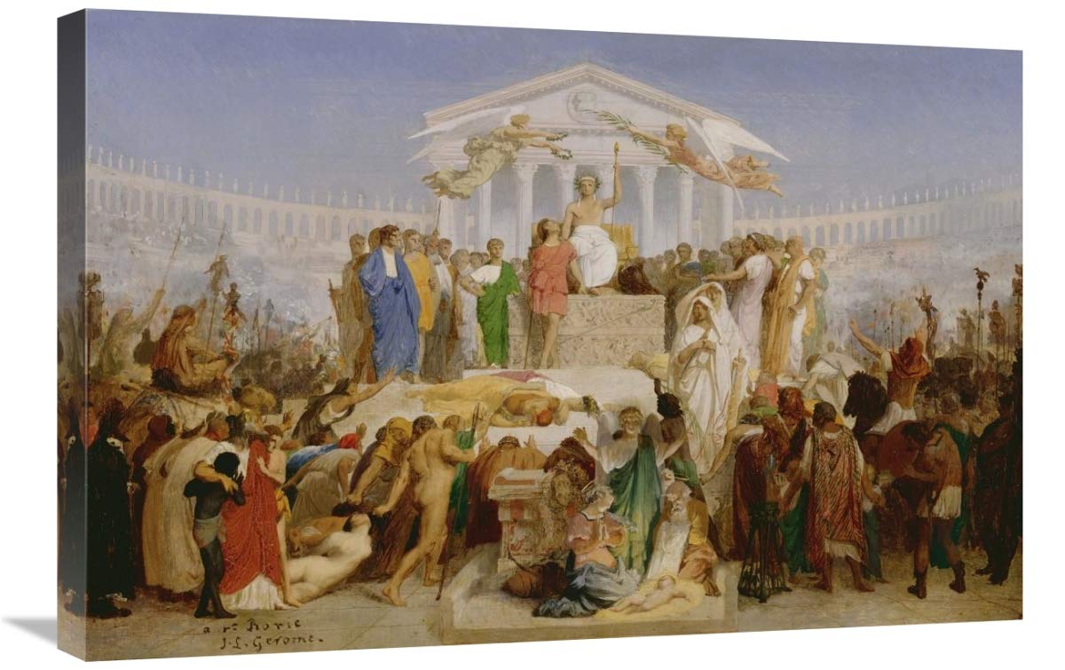 20 x 30 Inch The Age of Augustus and The Birth of Christ Art Print by Jean-Leon Gerome - Roman Empire Historical Painting for Home Decor, Office Wall Art, and Gift Ideas