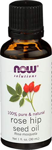 NOW FOODS Rose Hip Seed Essential Oil, 1 Fl Oz (30ml) - 100% Pure, Cold Pressed for Skin Care, Anti-Aging & Hair Growth - Perfect for Aromatherapy, Massage & DIY Beauty Recipes