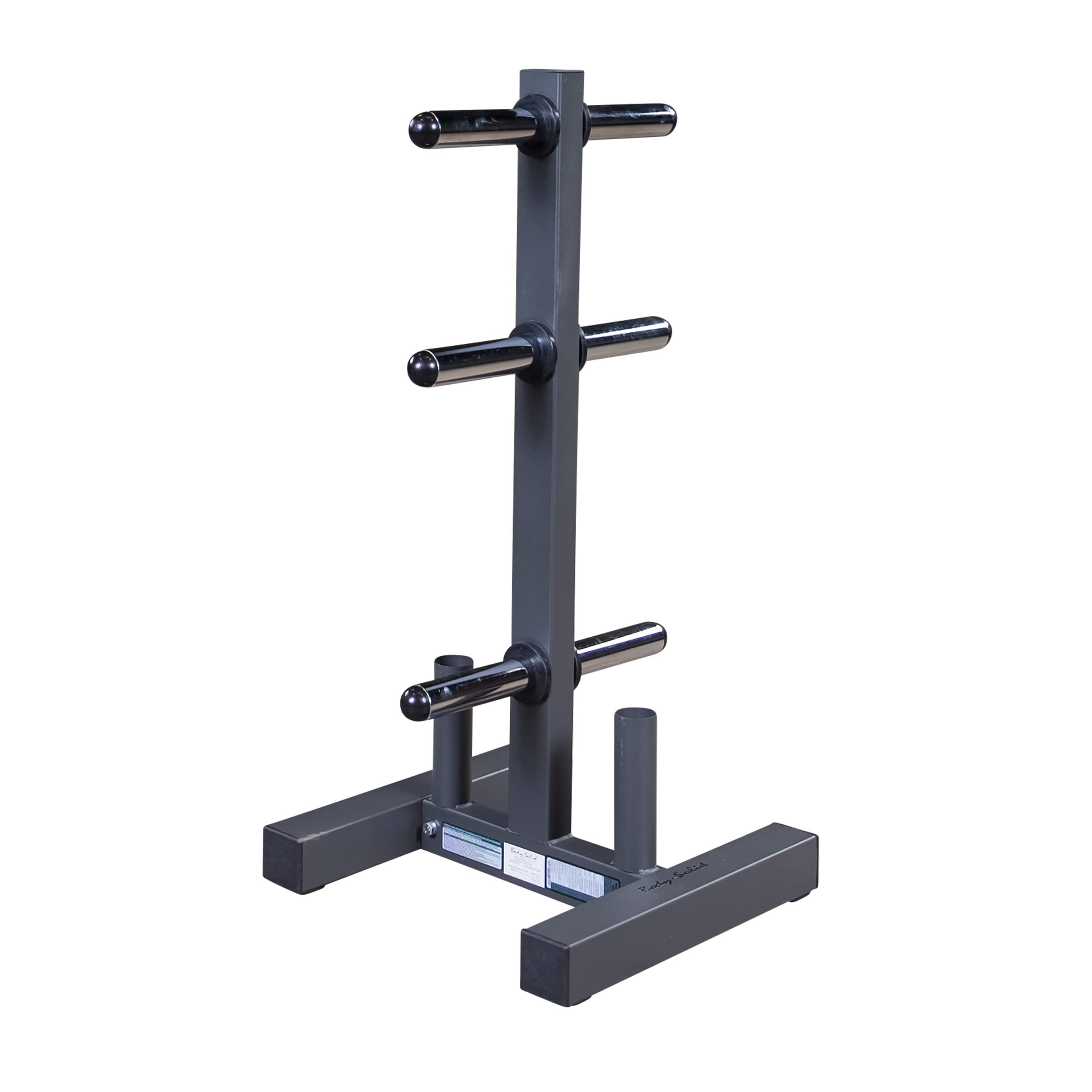 Body-Solid (WT46) 6-Post Olympic Weight Tree & Bar Holder - Heavy Duty Plate Rack & Weight Storage Stand for Home Gym - 1000 lb Capacity - Perfect for Weightlifting, CrossFit & Strength Training