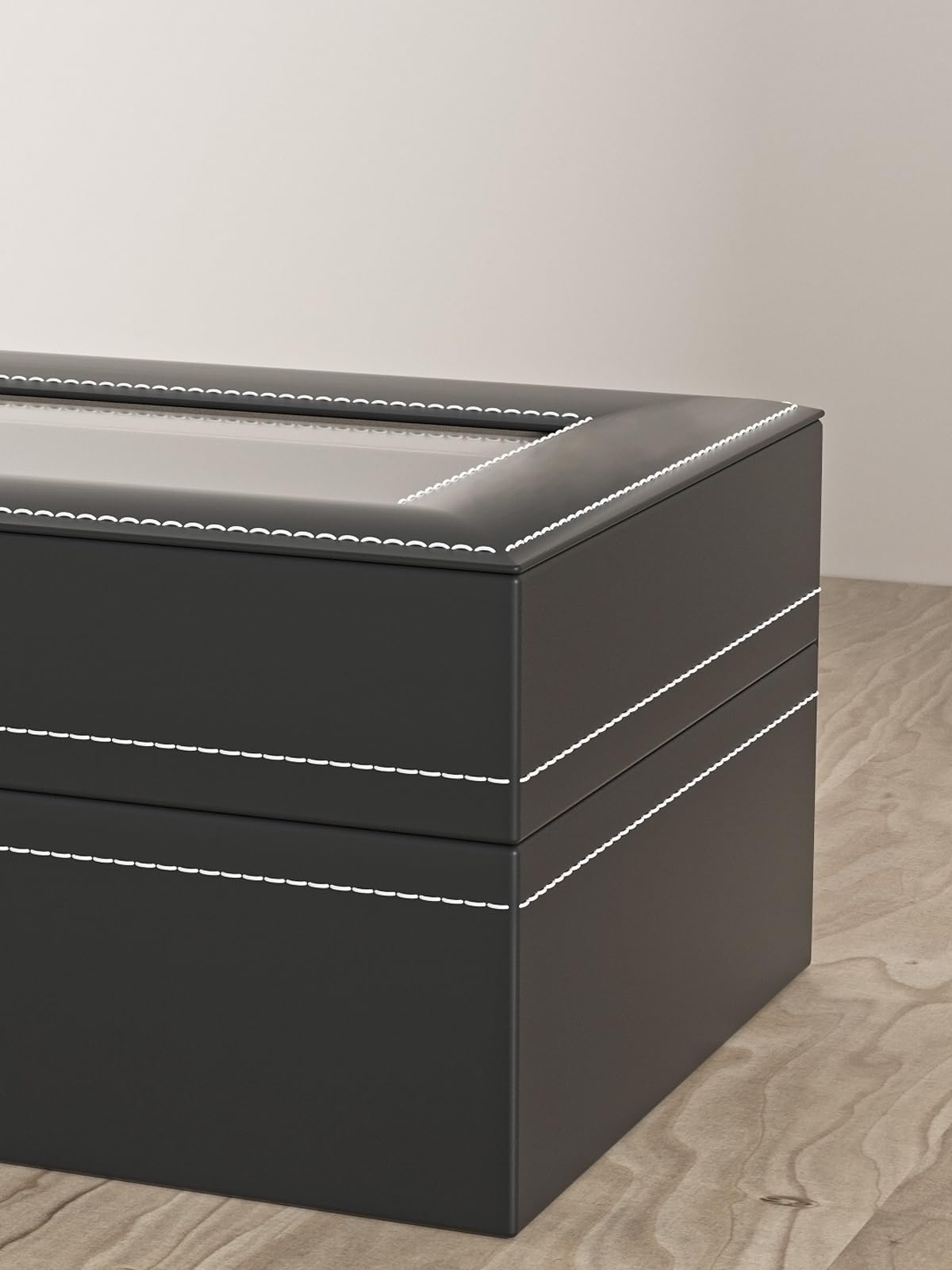 Premium Leather Watch Display Case for Men & Women - 6 Slot Watch Organizer Box with Travel Tray - Luxury Watch Collection Storage Holder (Black) - Perfect for Home, Office & Travel Accessories