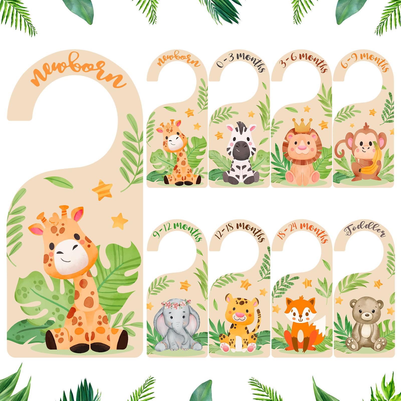 8Pcs Double Sided Wooden Baby Closet Dividers - Newborn to 24 Months Baby Clothes Organizer for Girls & Boys Nursery - Perfect for Nursery Organization and Baby Closet Storage