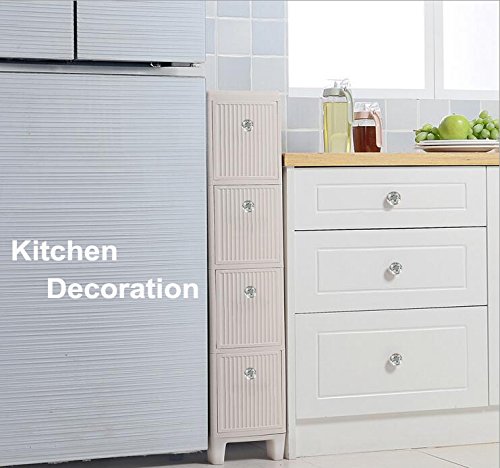 26 pcs Clear Crystal Glass Cabinet Knobs - 30mm Diamond Drawer Pulls for Kitchen, Bathroom, Dresser & Cupboard - Premium Hardware by DeElf (Perfect for Home Renovation & Furniture Upgrade)