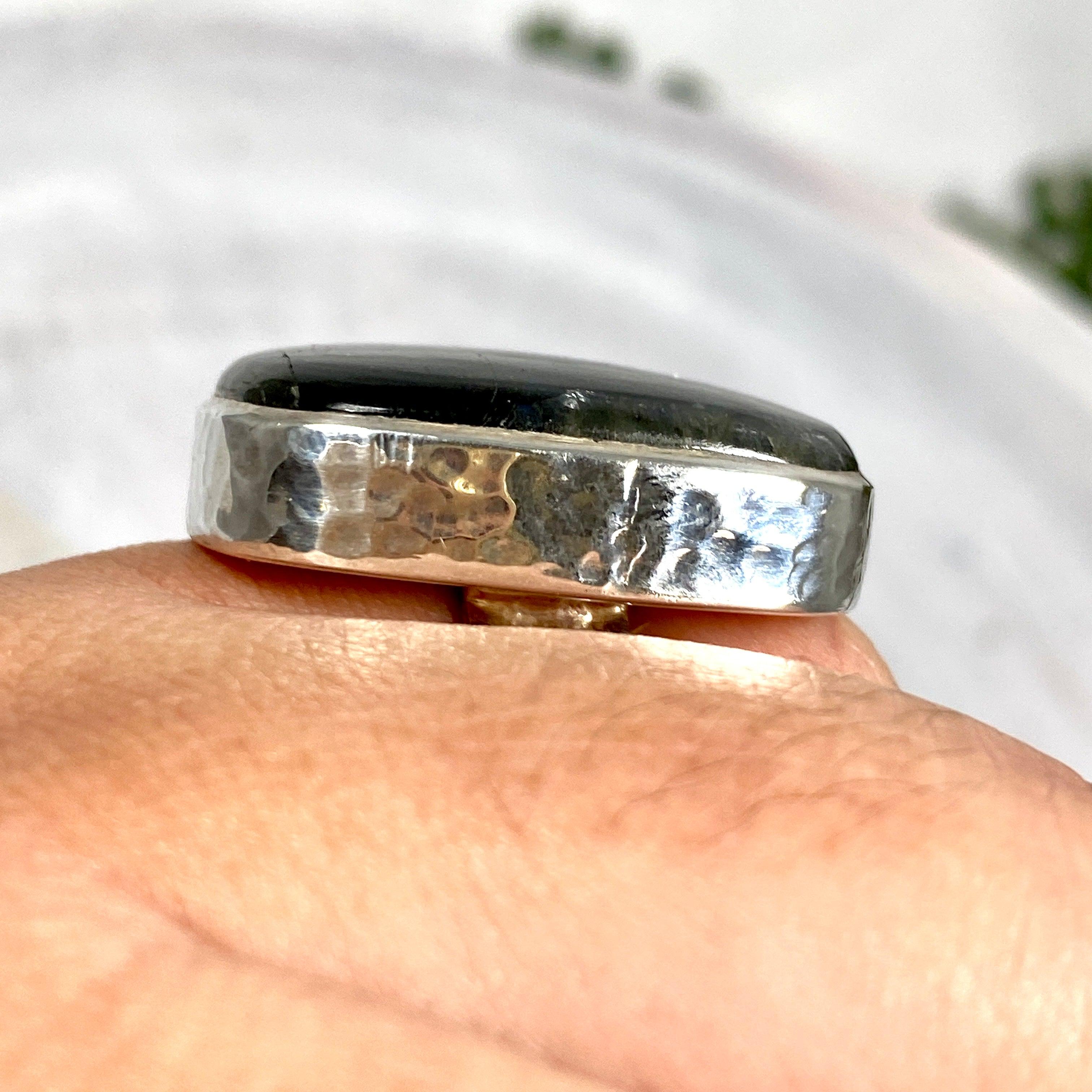 Labradorite Blue Square Ring - Size 10.75 - KRGJ982 - Elegant Gemstone Jewelry for Women, Perfect for Weddings, Parties & Special Occasions