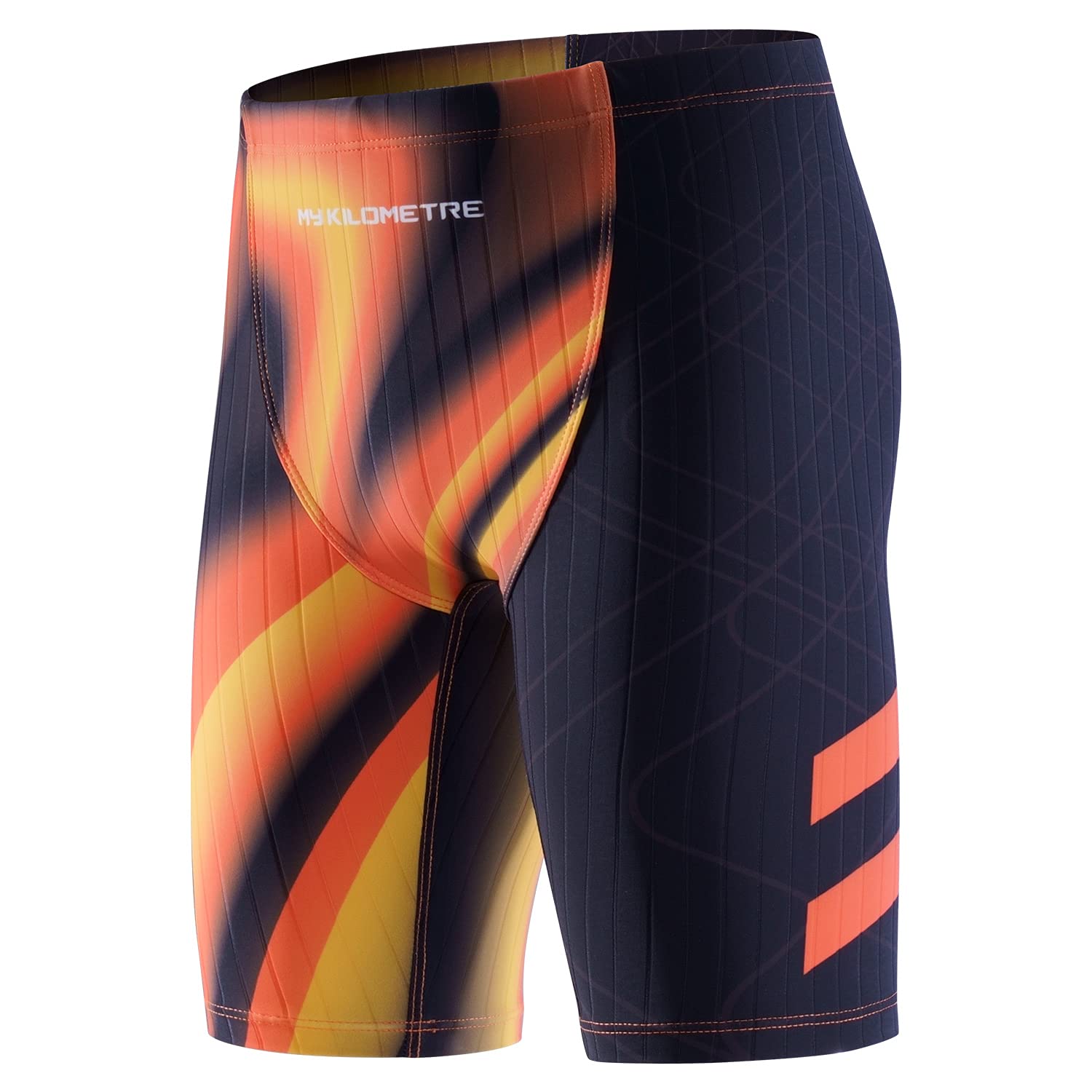MY KILOMETRE Boys' Swim Shorts with Drawstring - Quick Dry Training Swimwear for Kids & Youth - Perfect for Swim Lessons, Pool Parties & Beach Activities