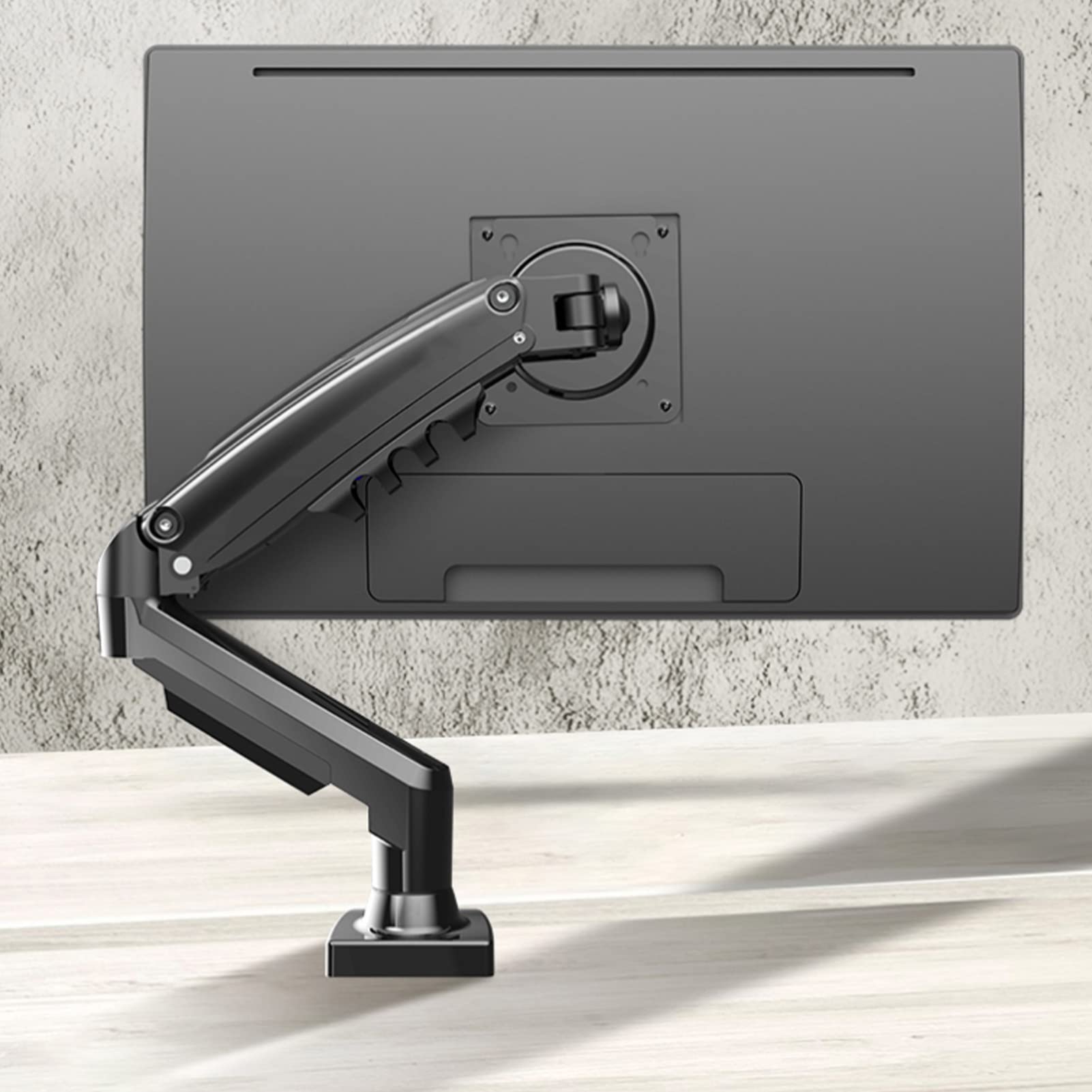 CCYLEZ Adjustable Single Monitor Arm - Ergonomic Computer Monitor Mount Stand for 17-30 inch Screens (Supports 17, 19, 20, 21, 21.5, 22, 23, 24, 25, 27, 30 inch Monitors) - Perfect for Home Office, Gaming Setup & Workspace Ergonomics