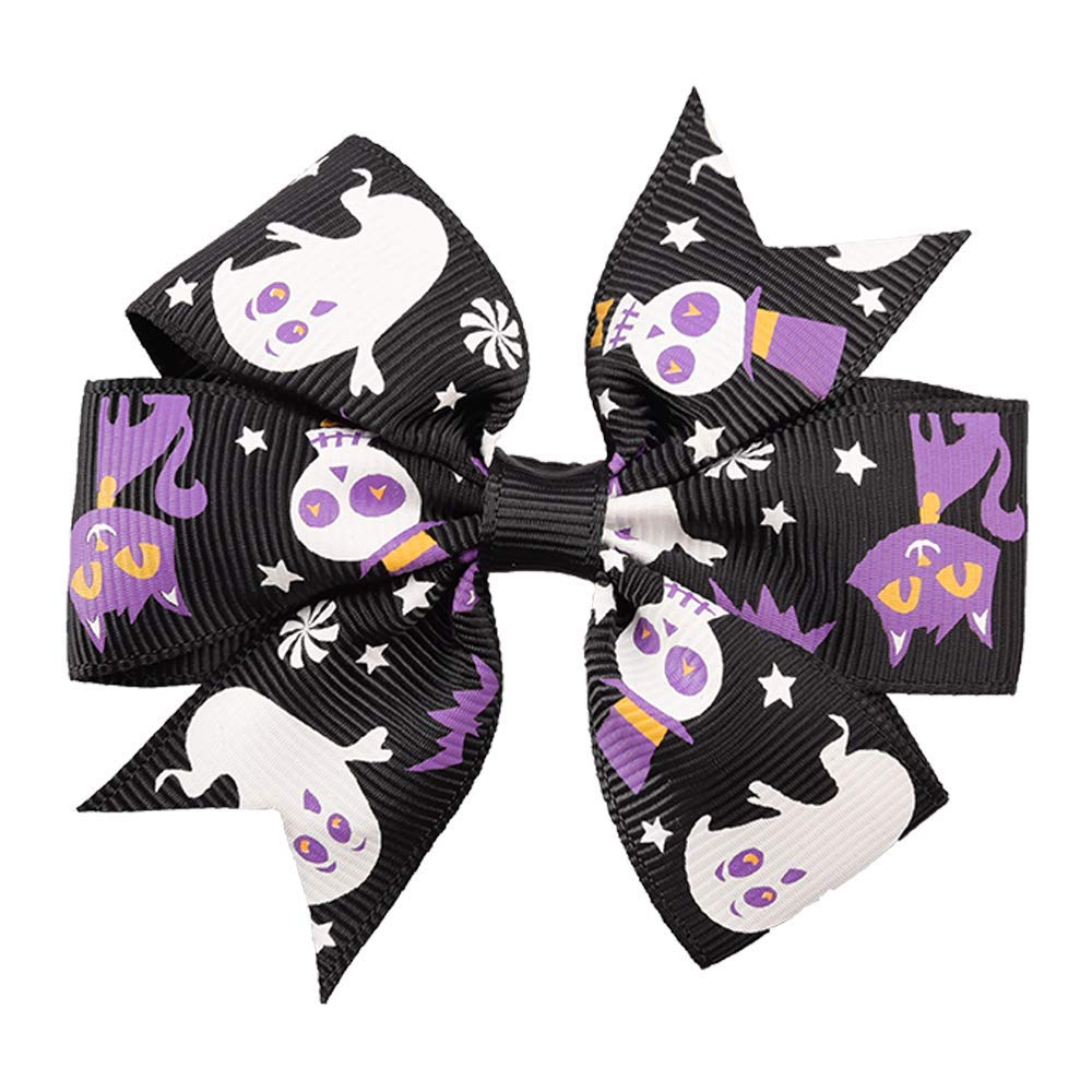12 Pack Halloween Hair Clips - 3 Inch Handmade Bow Knot Hair Pins for Women & Girls | Perfect for Halloween Costumes, Parties, and Everyday Hair Accessories