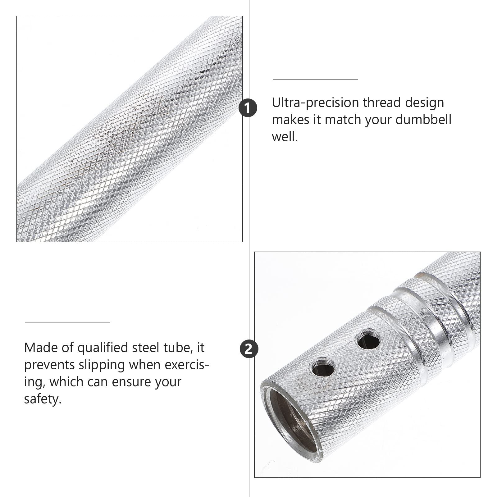 CHDWEY Adjustable Dumbbell Bar Handle - Heavy Duty Weight Lifting Barbell Connector for Home Gym, Strength Training & Bicep Workouts | Perfect for Dumbbell to Barbell Conversion, CrossFit & Powerlifting Accessories