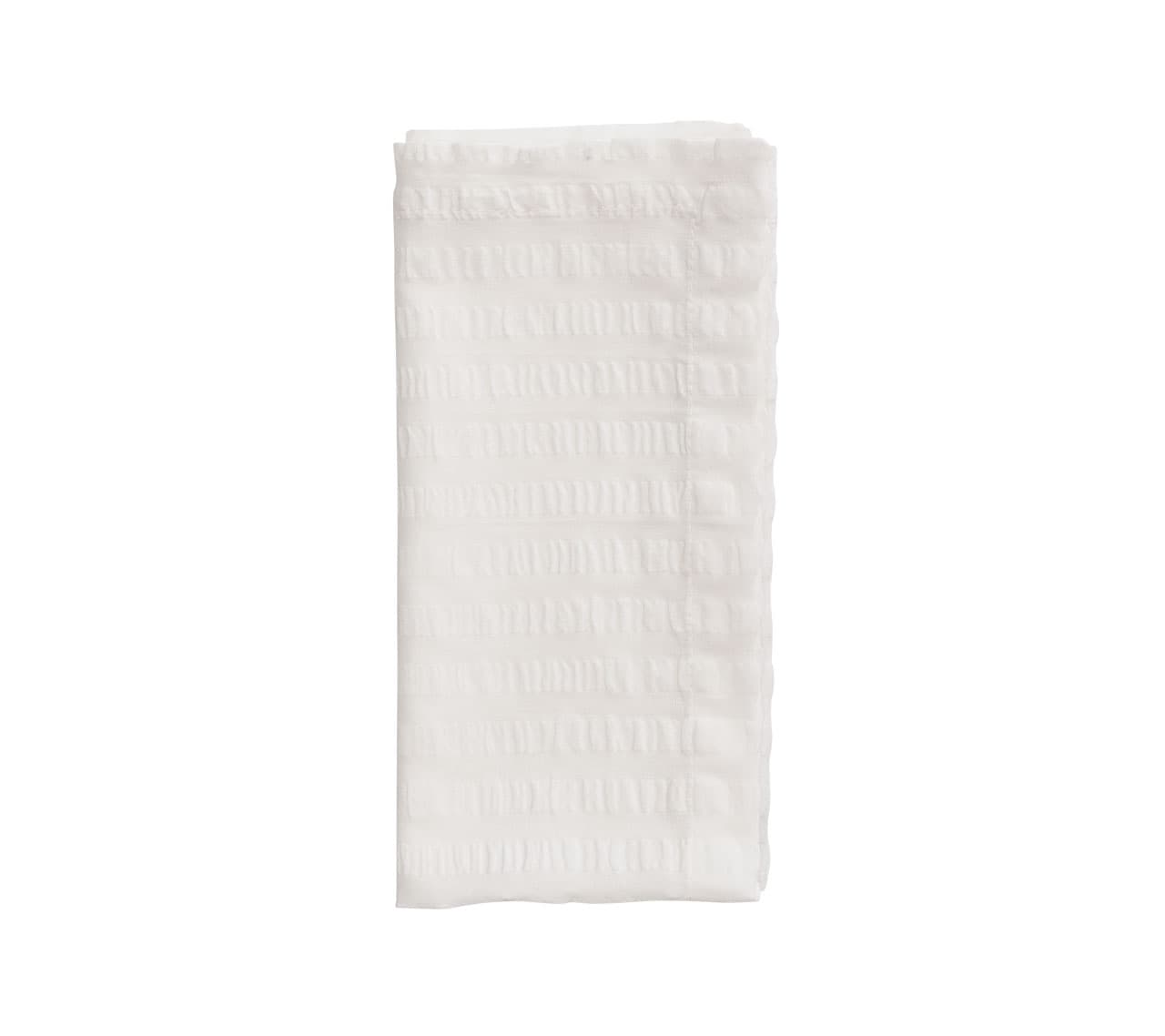 Premium White Seersucker Napkins - Soft & Absorbent Cotton Table Linens for Dining, Parties & Picnics