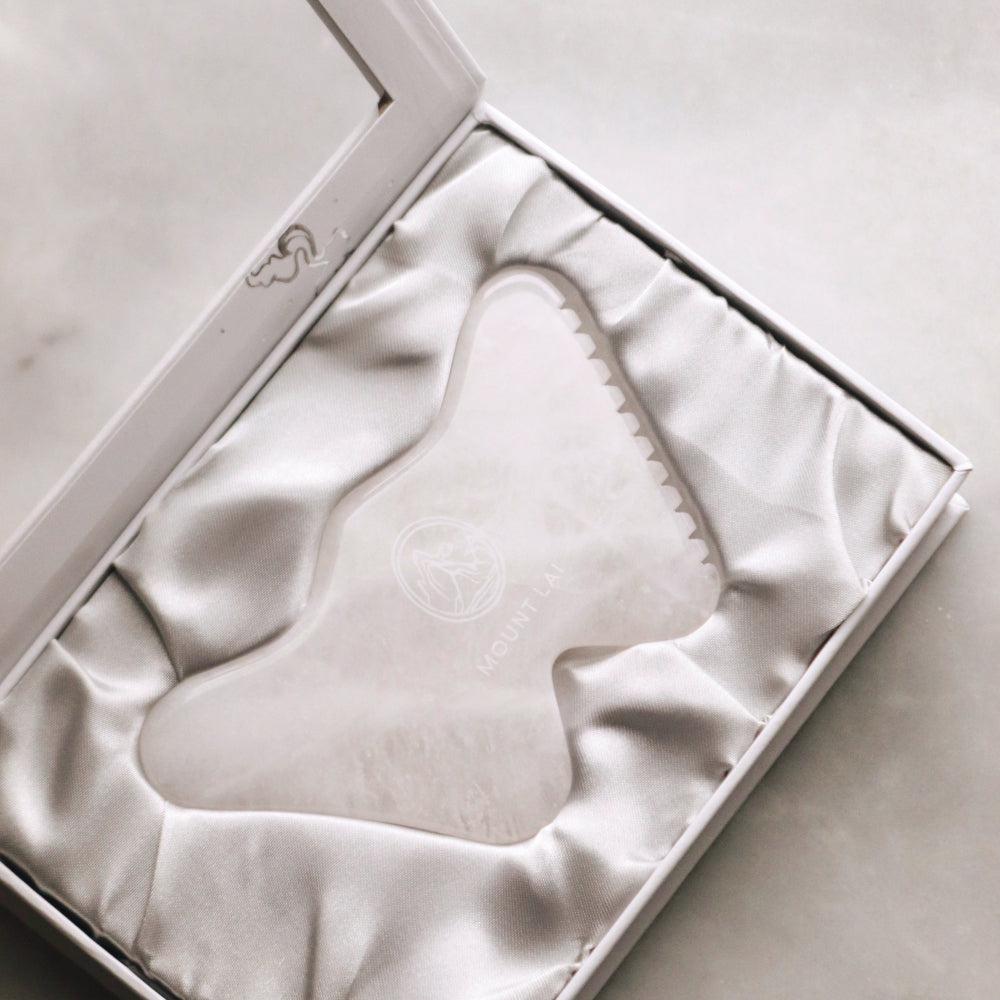 Vitality Qi White Jade Gua Sha Massage Tool for Face & Body - Natural Skincare & Lymphatic Drainage for Glowing Skin | Perfect for Home Spa & Self-Care Routine