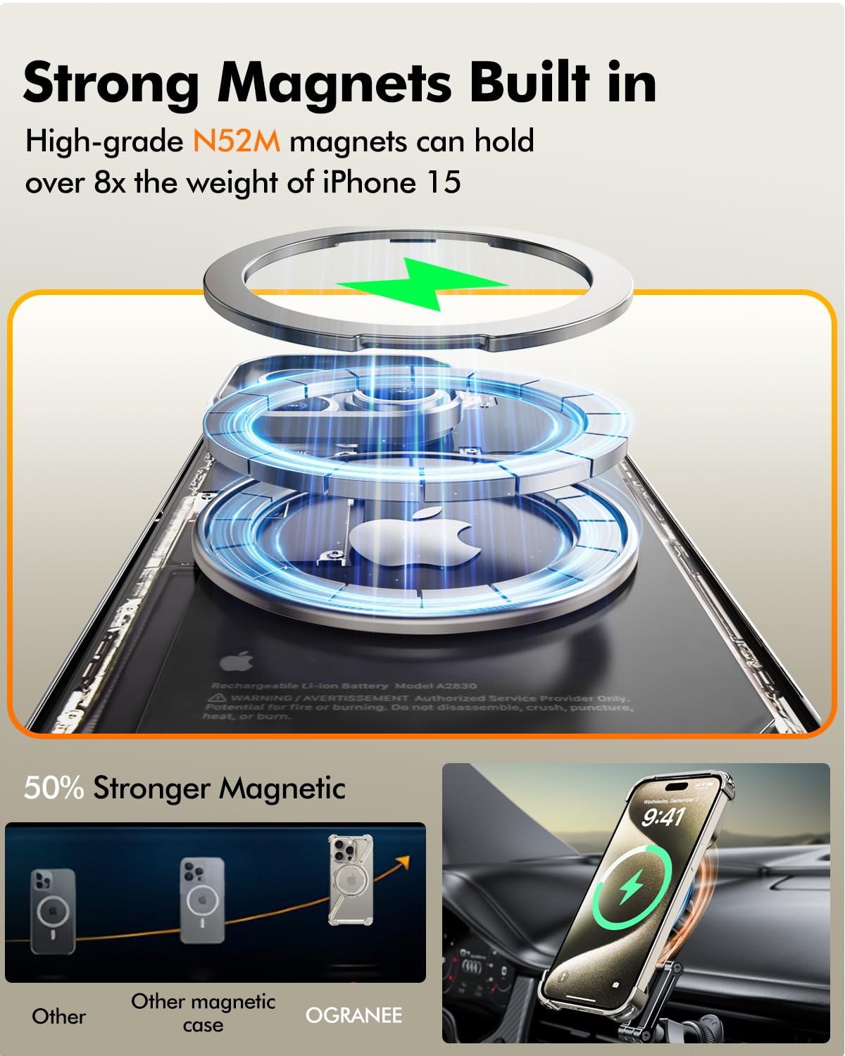 **Magnetic Kickstand Case for iPhone 15 Pro – 360° Rotatable Frameless Metal Bumper with Slim Ultra-Thin Design & Ring Holder – Perfect for Work, Travel, and Everyday Protection**