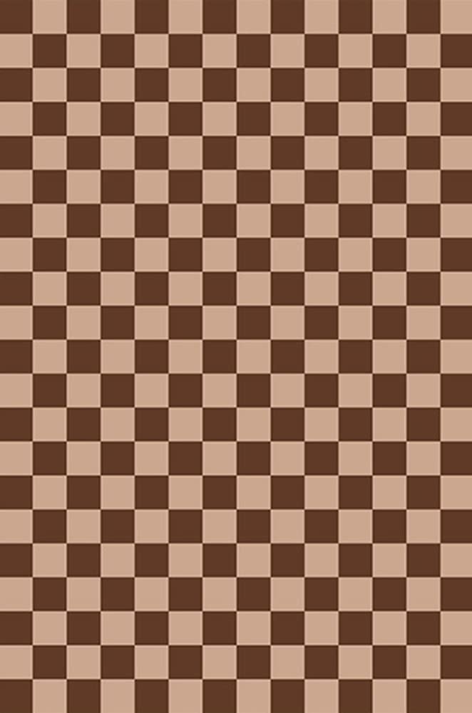 Modern Checkered Area Rug 3x5 - Soft Fluffy Indoor/Outdoor Carpet for Living Room, Dining Room, Bedroom, Playroom & Home Office - Dark Brown Washable Contemporary Rug | Perfect for Cozy Home Decor & High-Traffic Areas