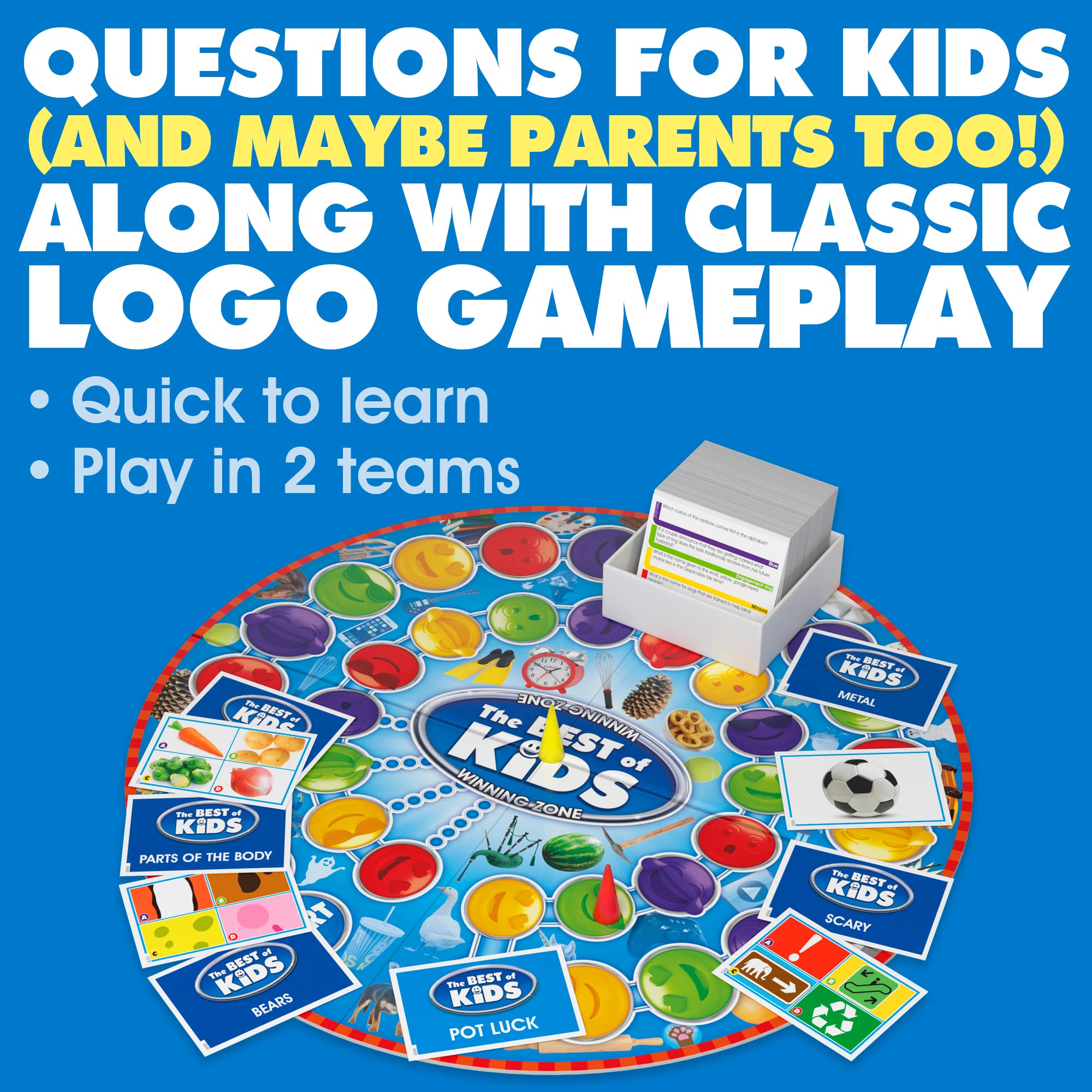 Drumond Park Logo Best of Kids Board Game - Fun Family Board Game for Kids & Adults Ages 7+ | Educational & Entertaining for Family Game Nights, Birthday Parties & Classroom Activities (Multicolored, T73291)