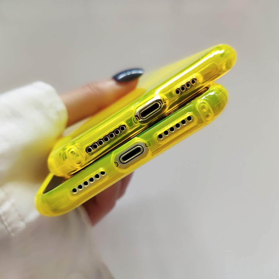 Shockproof Clear TPU Case for iPhone 11 Pro Max (6.5 Inch) - Slim Fit Soft Rubber Protective Cover with Shock-Absorbing Technology | Yellow | Perfect for Daily Use, Outdoor Activities & Travel Protection