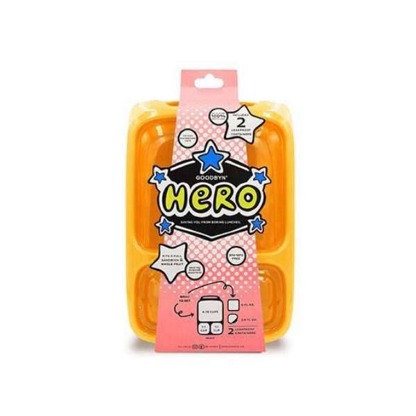 Goodbyn Hero Leakproof Lunchbox with 2 Containers - BPA-Free, Eco-Friendly Kids Lunch Box for School, Work & Outdoor Activities