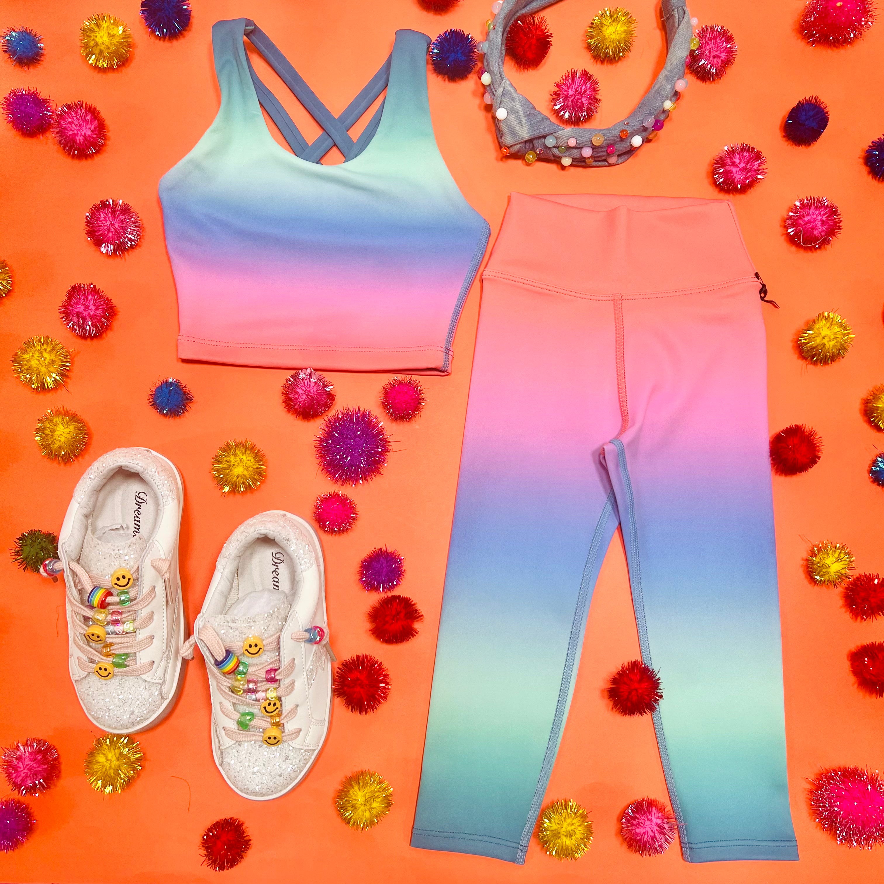 High Tide Ombré Little Peppa Leggings - Trendy Women's Yoga Pants for Workout & Lounge Wear