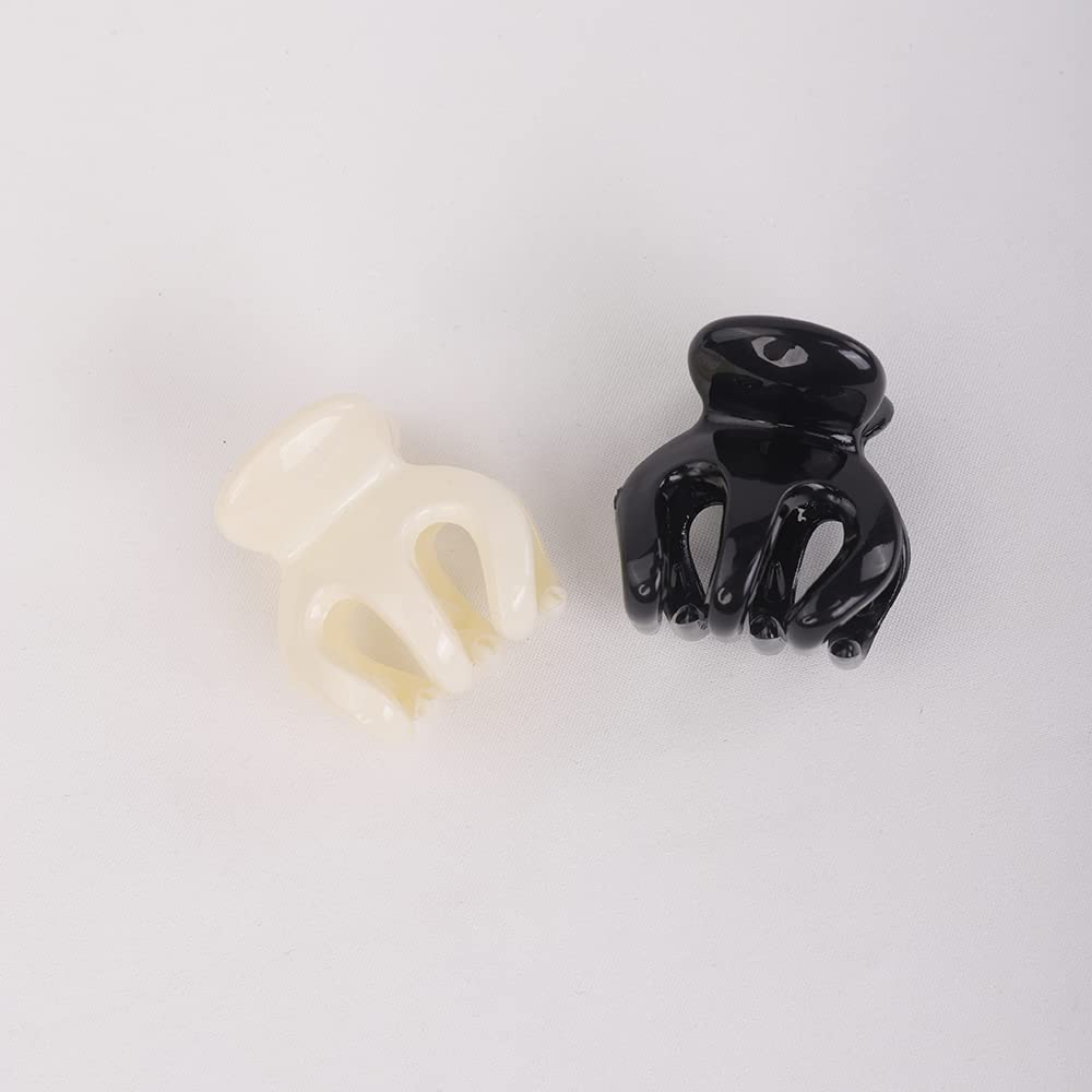 Jumwrit Mini Hair Claw Clips for Women - Strong Hold Jaw Clips for Thin & Thick Hair - Fashion Hair Accessories (2PCS) - Perfect for School, Work & Everyday Styling