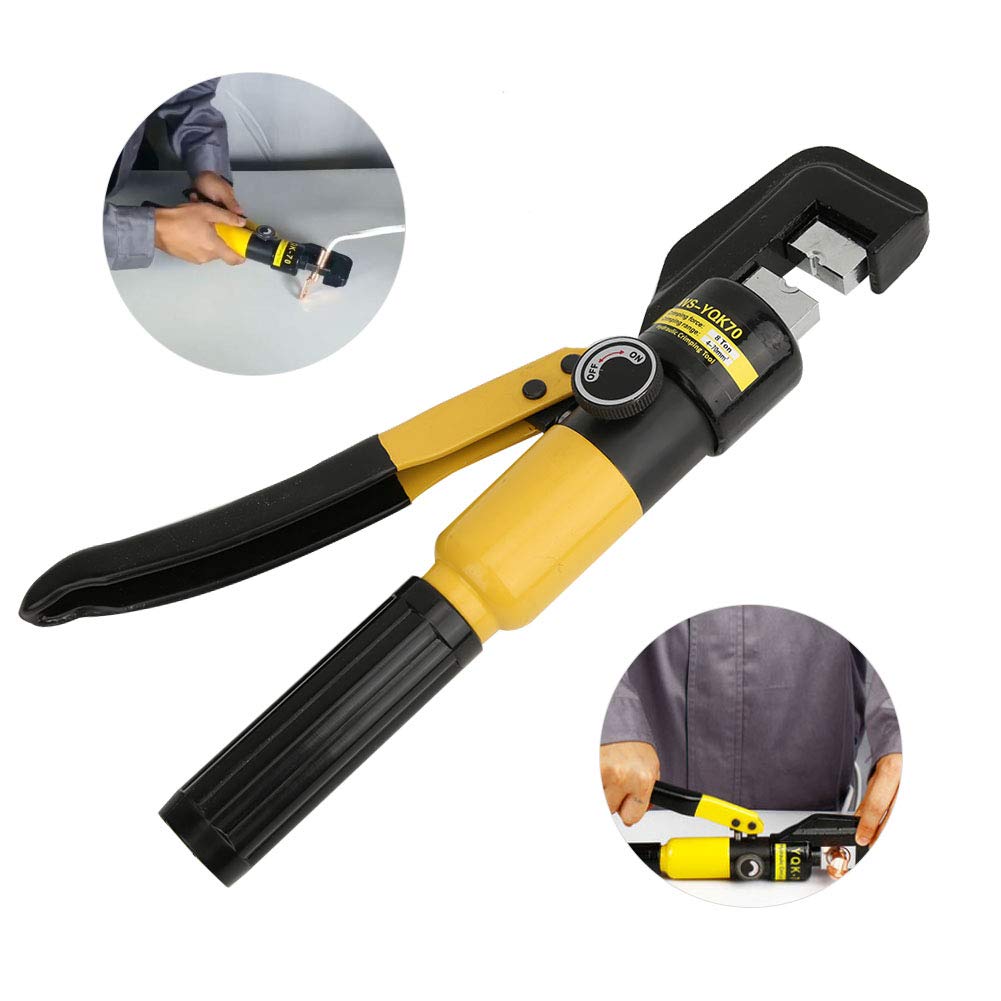 8 Ton Hydraulic Crimper Tool with 16 Dies (4-70mm²) - Professional Portable Hydraulic Cable Crimper Kit for Electrical Wiring & Terminal Connections - Perfect for Electricians, DIY Projects & Industrial Applications